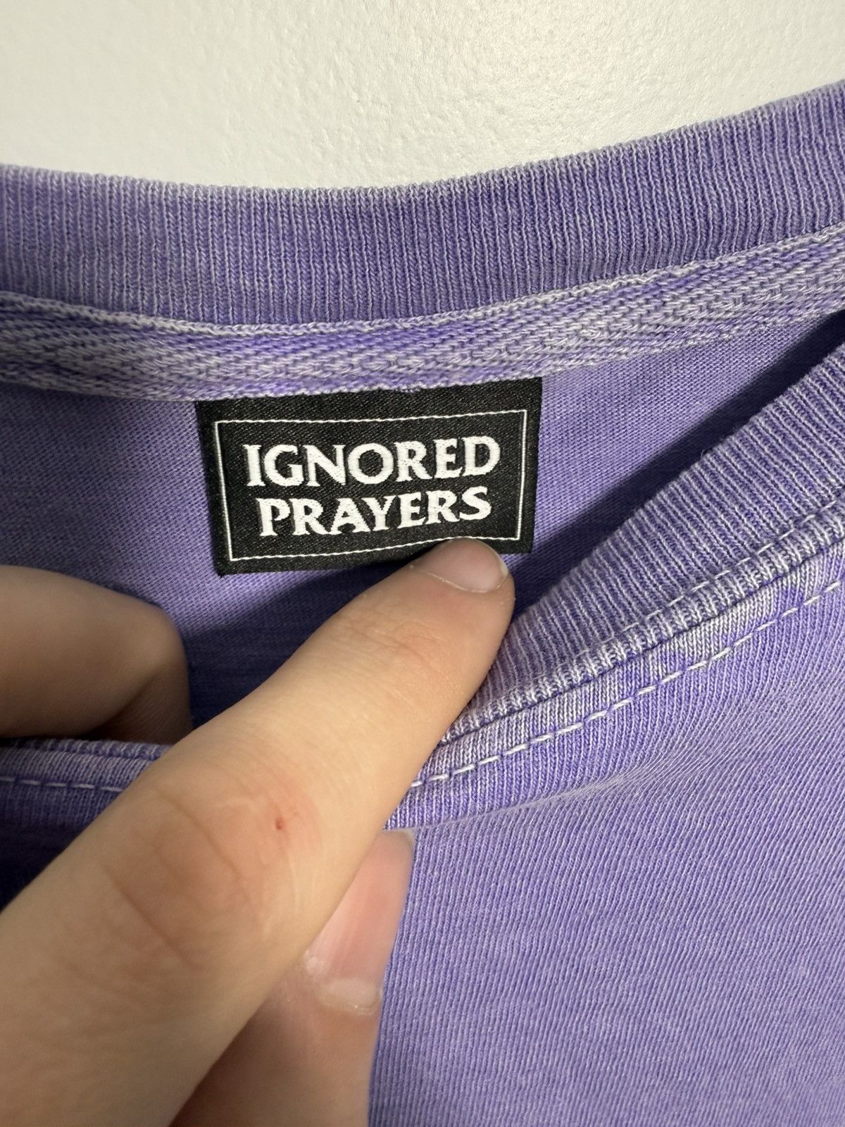 Ignored Prayers Ignored Prayers Distressed Tee Praying Hands Washed Purple Size US XL / EU 56 / 4 - 3 Thumbnail