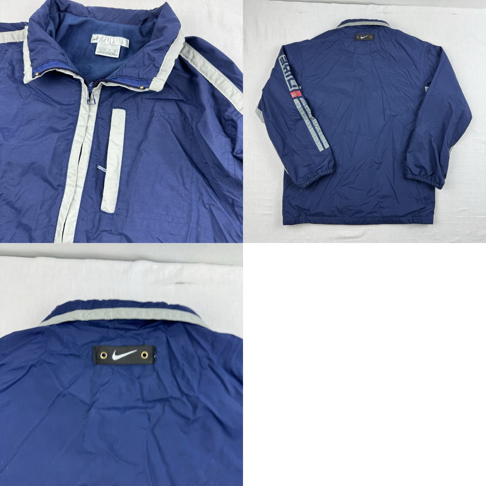 Nike VINTAGE Nike Windbreaker Jacket Womens XL Blue 90s Y2K Collared Silver Tag Zip Size XL / US 12-14 / IT 48-50 - 9 Thumbnail