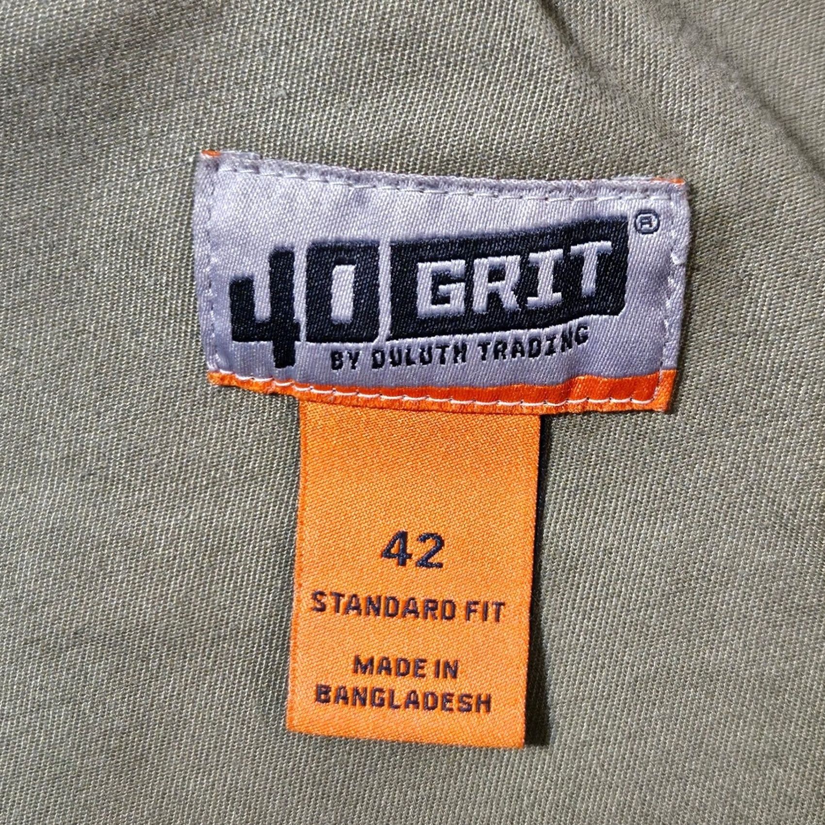 Duluth Trading Company Duluth Trading 40 GRIT Mens Navy Green Flex Twill Standard Cargo Shorts - Big & Tall - 42x10 Size US 42 / EU 58 - 3 Thumbnail