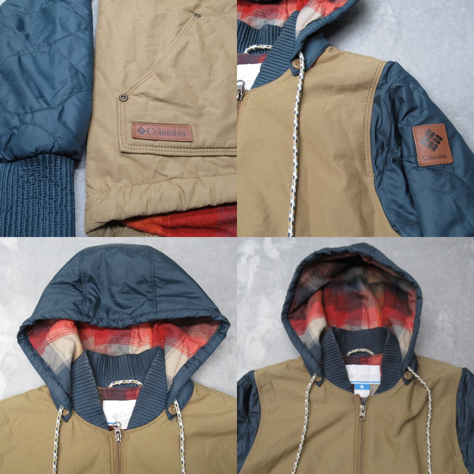 Vintage Columbia Jacket Men XS Blue Canvas Hybrid Hood Flannel Insulated Quilted Size US XS / EU 42 / 0 - 8 Thumbnail
