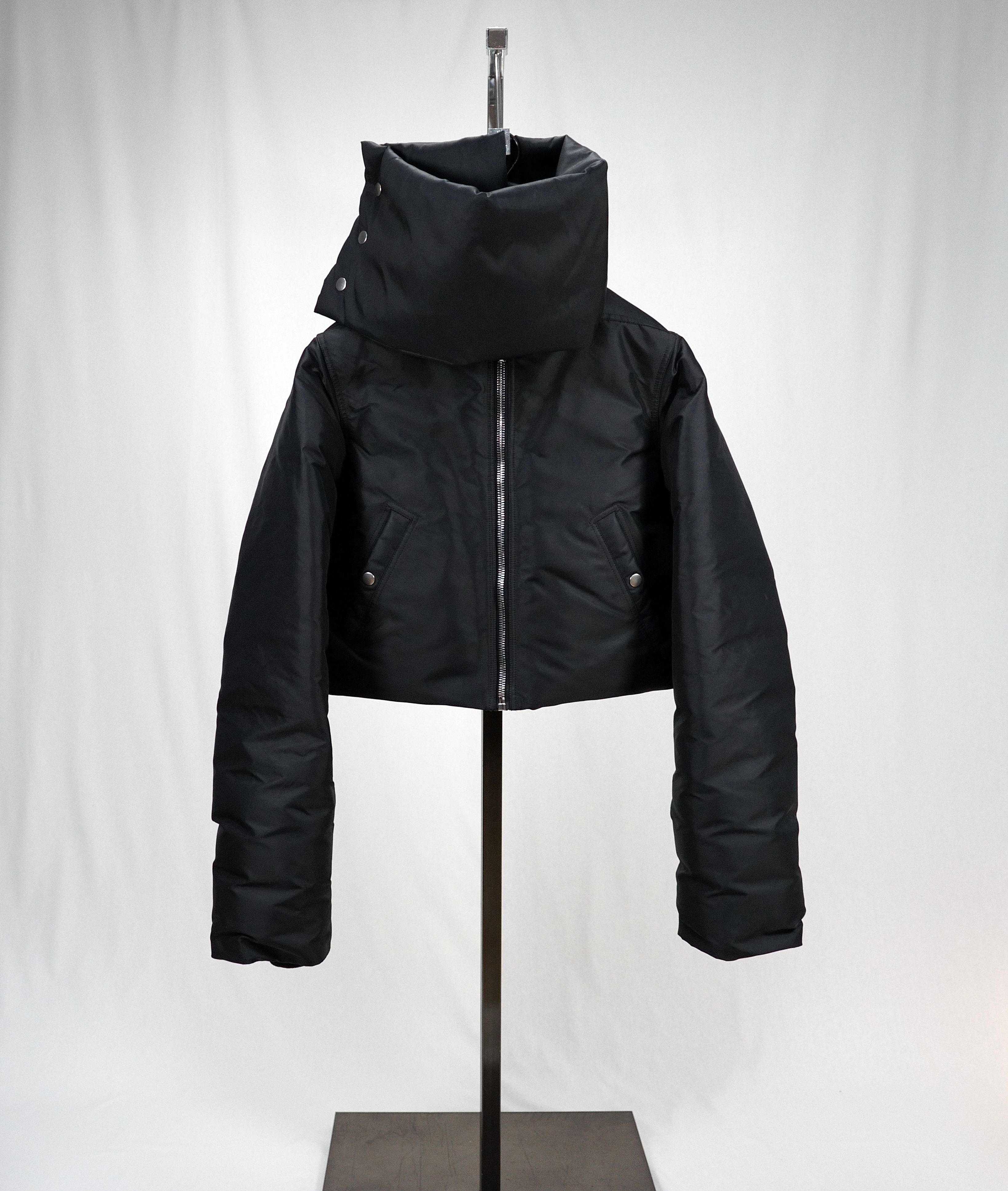 Pre-owned Rick Owens F/w 2018 Sisyphus Cropped Funnel Neck Jacket In Black
