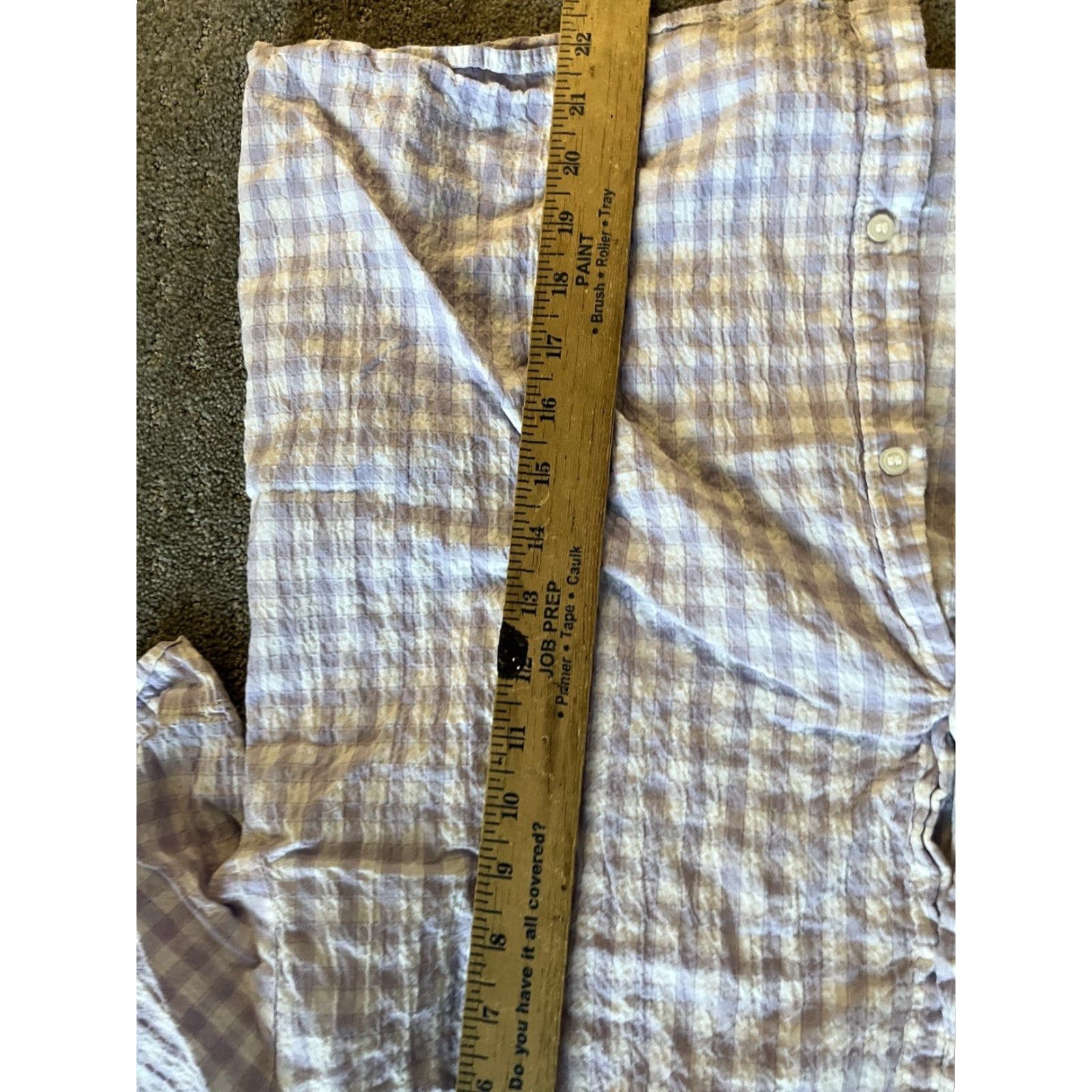 H&M VINTAGE? No — Actually: H&M Pajama Top Women's M Dropped Shoulders Button Up Terry Lavender Size M / US 6-8 / IT 42-44 - 5 Thumbnail