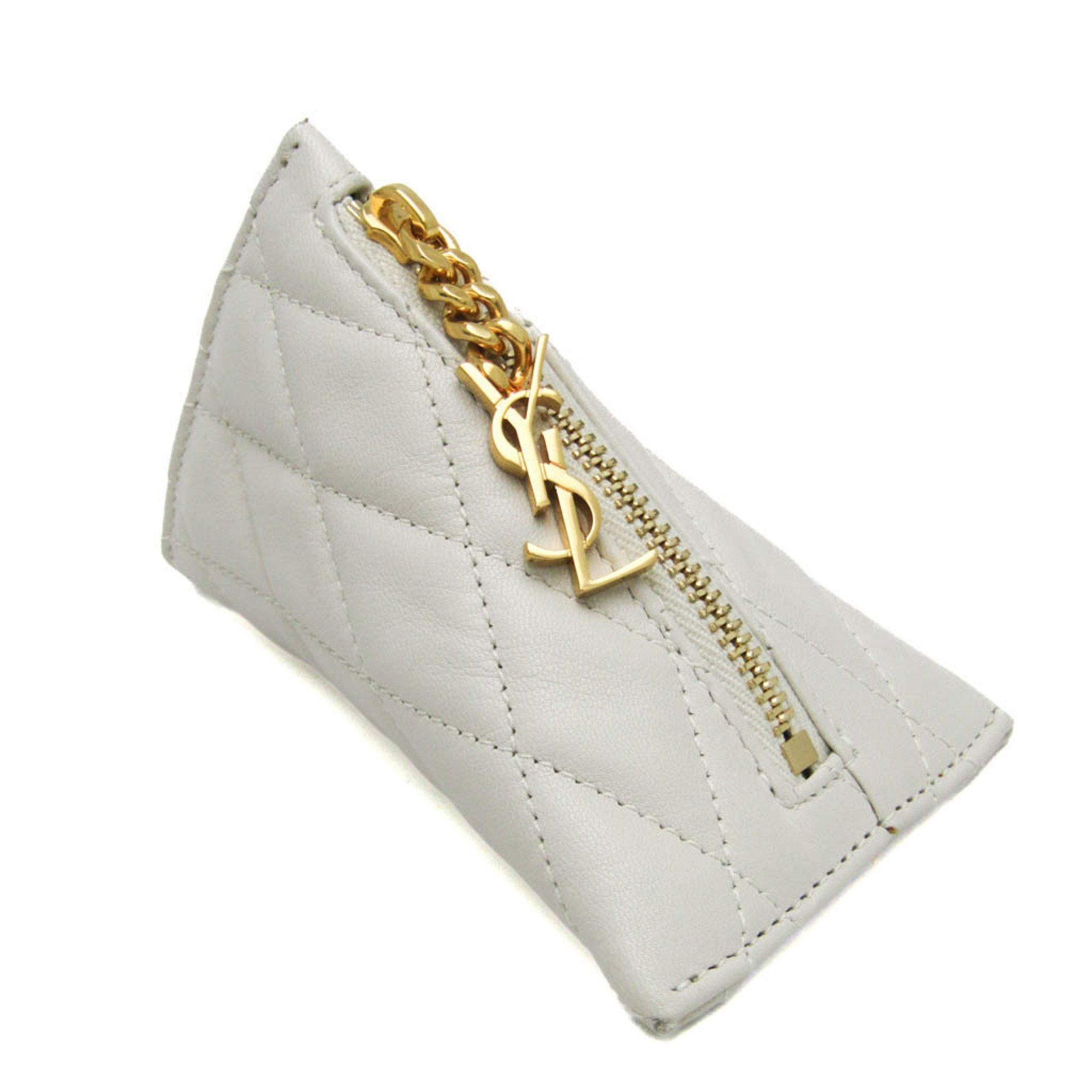Saint Laurent Quilting 669925 Women's Leather Coin Purse/coin Case