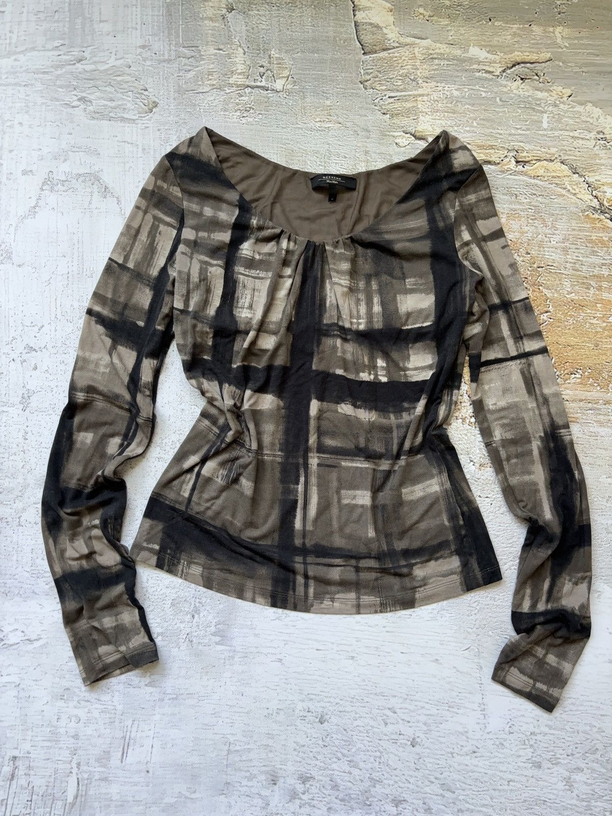 Japanese Brand × Weekend Max Mara Max Mara vintage printed long sleeve top Size M / US 6-8 / IT 42-44 - 1 Thumbnail