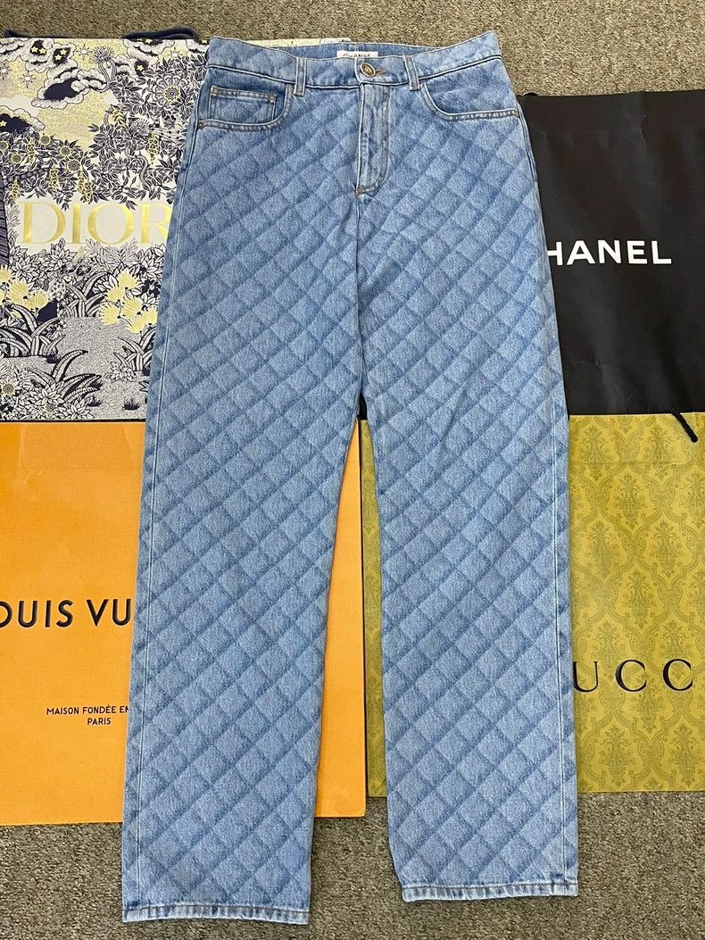 Chanel chanel Blue diamond-patterned jeans Size 25" / US 0 / IT 36 - 1 Thumbnail