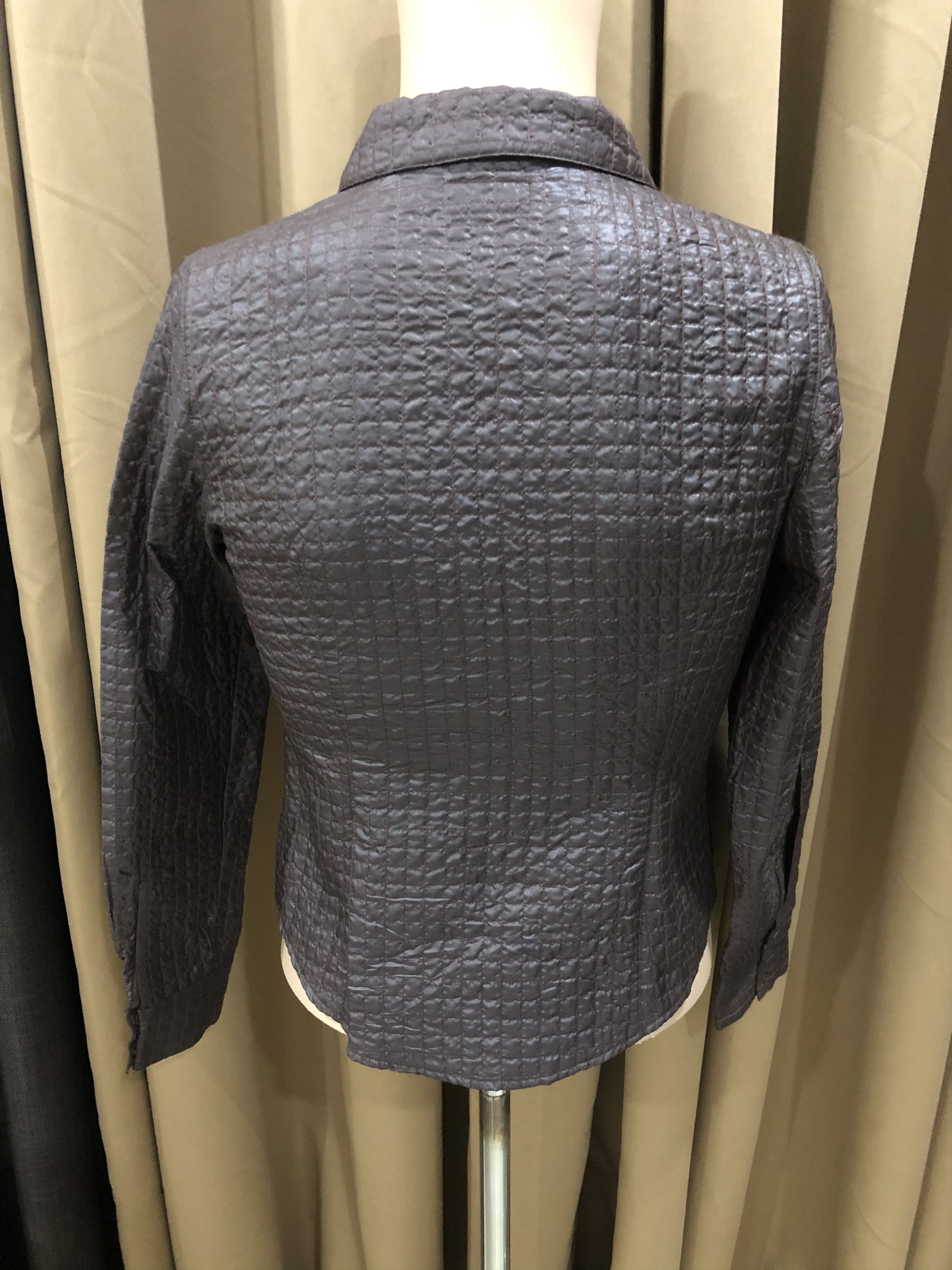 Fendi Fendissime by Fendi Quilted Shirt Jacket Iridescent Purple Size XS / US 0-2 / IT 36-38 - 3 Thumbnail