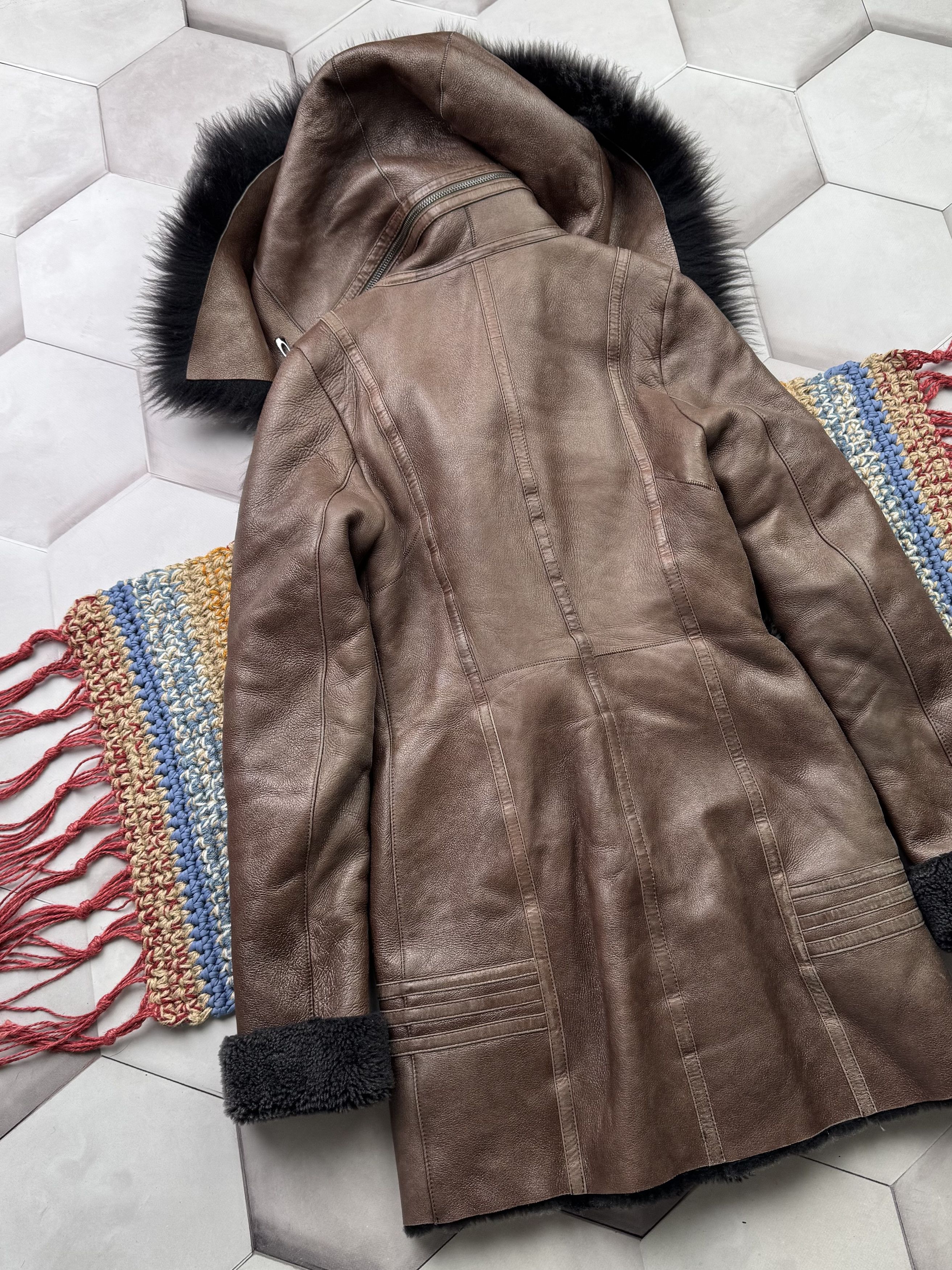 Japanese Brand Vintage Real Sheepskin Coat (E4) Size S / US 4 / IT 40 - 11 Thumbnail