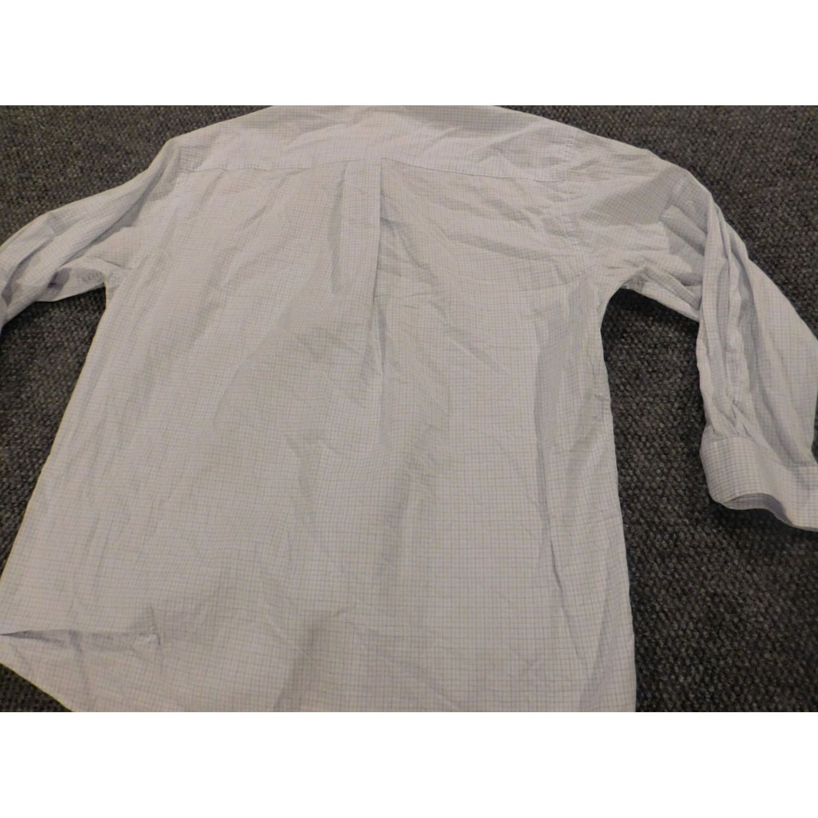 Nautica Nautica Mens Shirt 16.5 White Plaid Traveler Button Down Dress Shirt Long Sleeve Knitted Cotton Collared Button-Down 16.5 in Modern Mens Size US XL / EU 56 / 4 - 6 Thumbnail