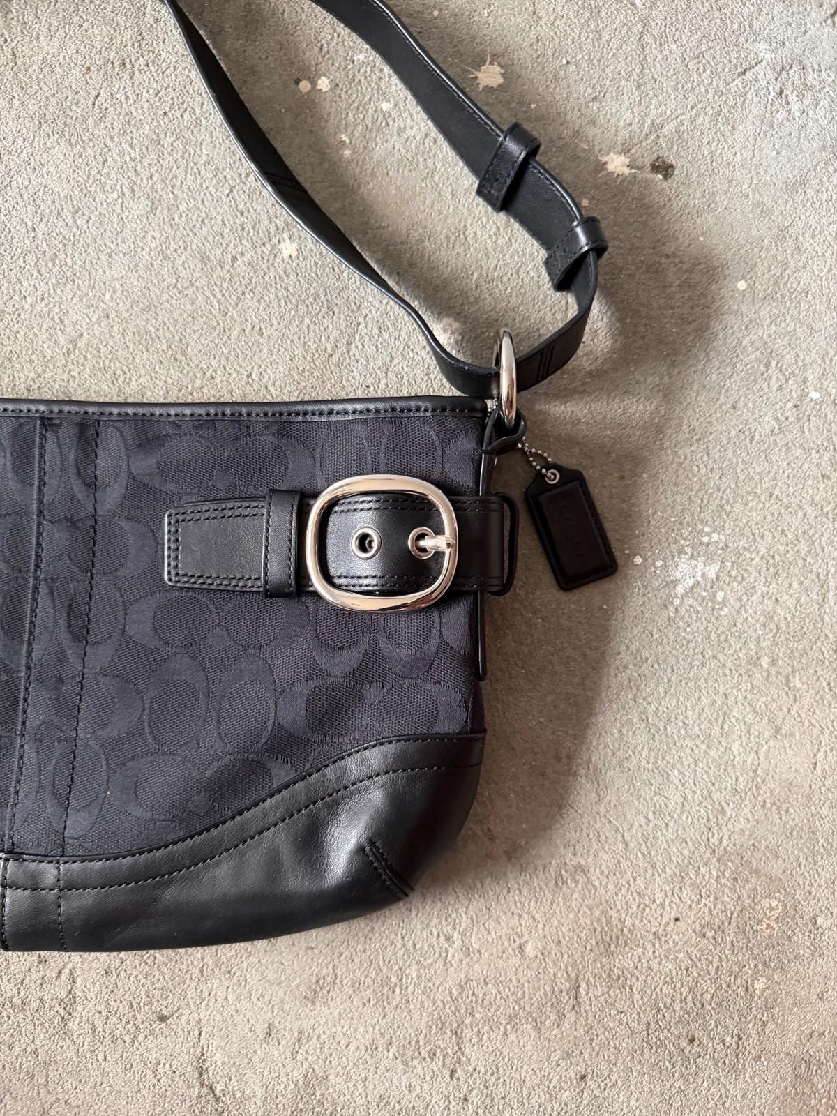 Coach Coach 2Way Signature Sufflette Shoulder Bag Black Size ONE SIZE - 3 Thumbnail