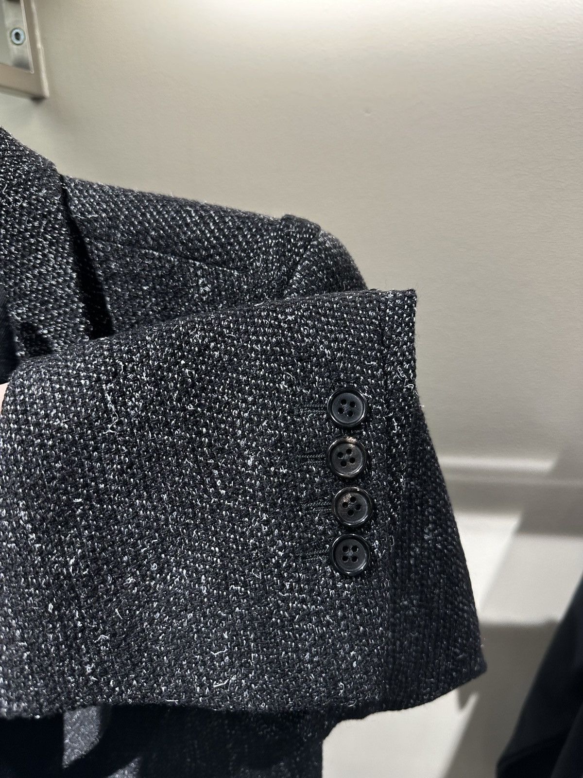 Ann Demeulemeester BNWT! Ann Demeulemeester fleece wool tweed blazer jacket Size XS / US 0-2 / IT 36-38 - 5 Thumbnail