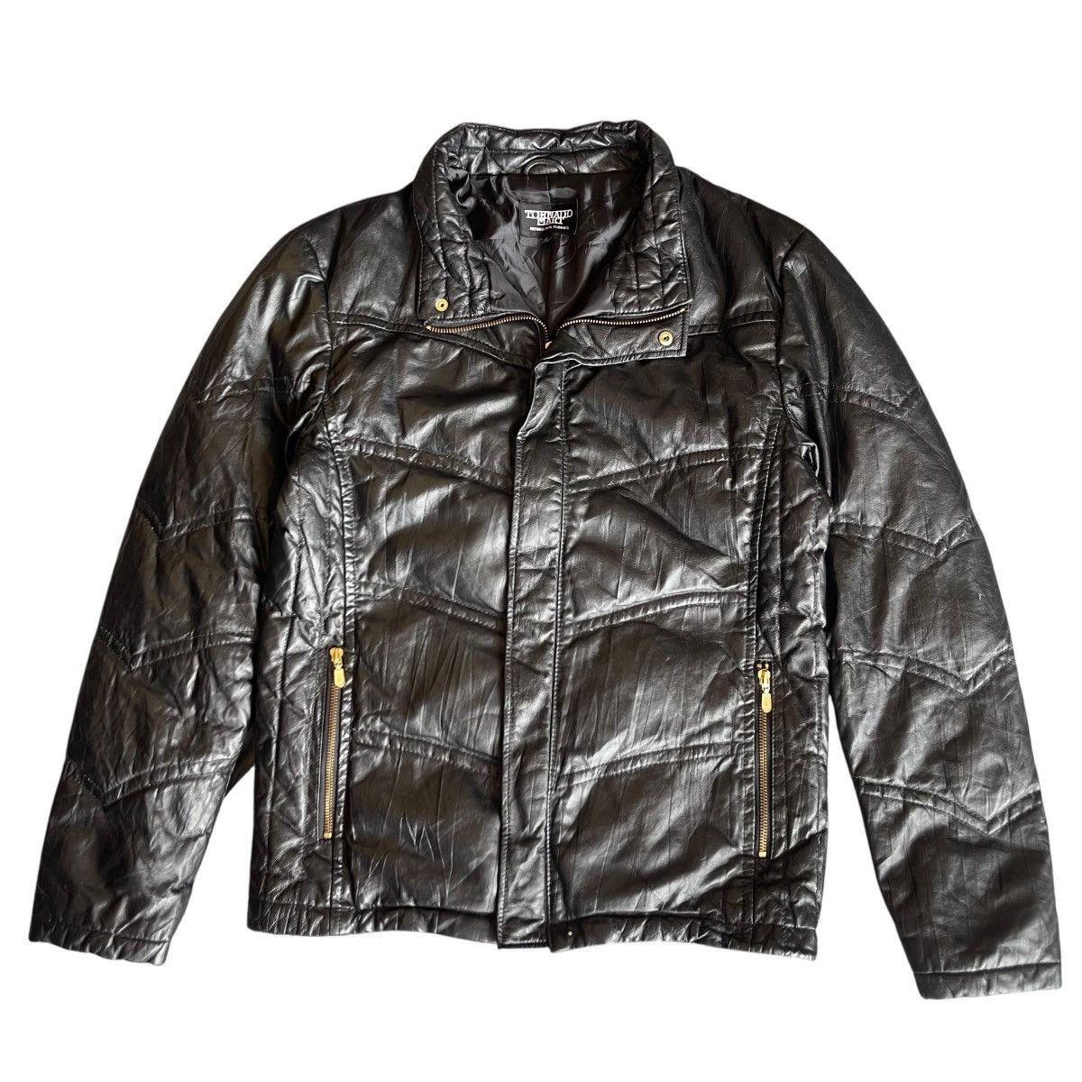 ジャケット・アウター 00s TORNADO MART leather down jacket y2k 24.8” ファッション 00s TORNADO MART leather down jacket y2k