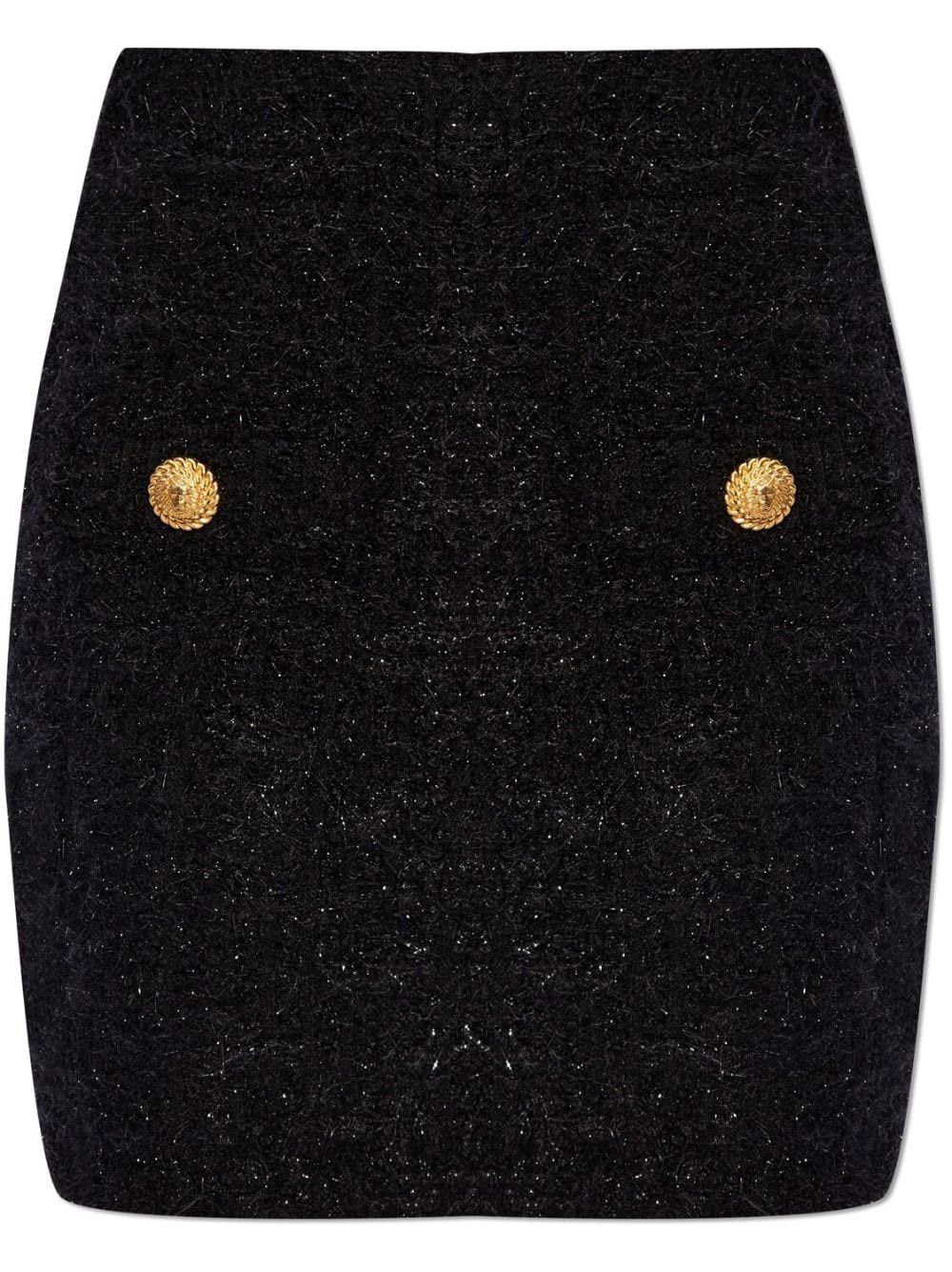 Balmain BUTTONED TWEED SKIRT Size 27" / US 4 / IT 40 - 1 Thumbnail
