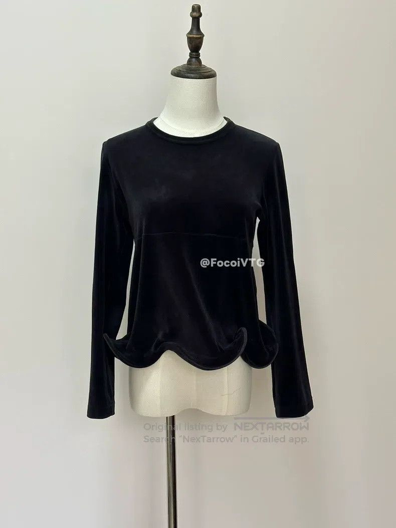 Comme des Garcons Comme Des Garcons Long-sleeved shirt with wavy hem with bl Size XS / US 0-2 / IT 36-38 - 1 Thumbnail