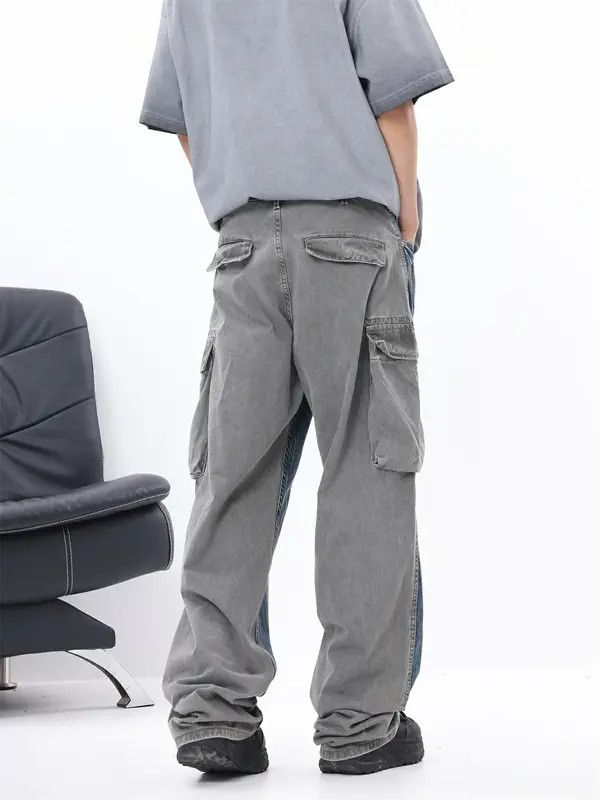 VIBE patchwork faded utility cargo jeans Size US 32 / EU 48 - 4 Thumbnail