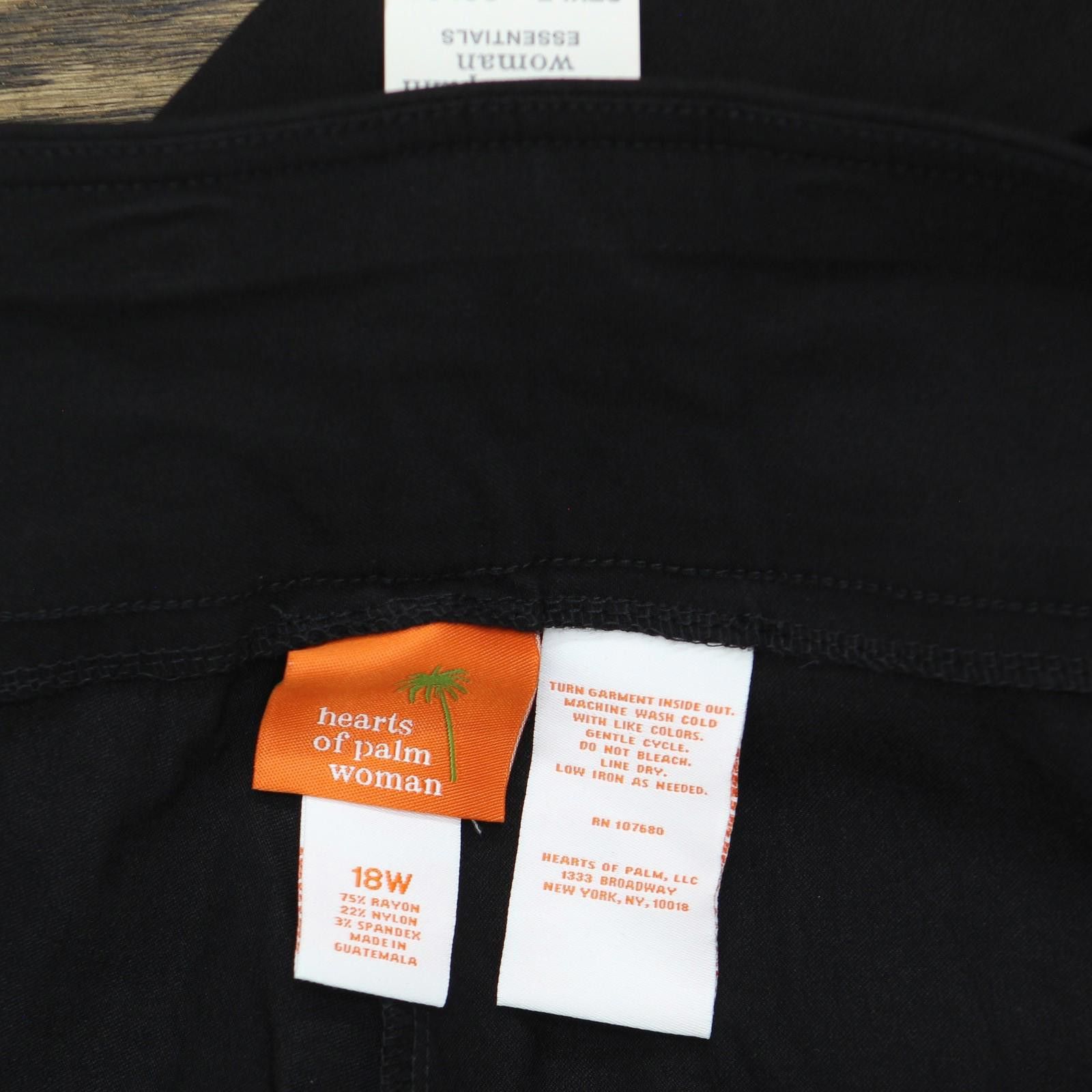 Other Nwt Hearts Of Palm Stretch Pull-on Capri Pants Black 18w Size 40" / US 18 - 4 Thumbnail