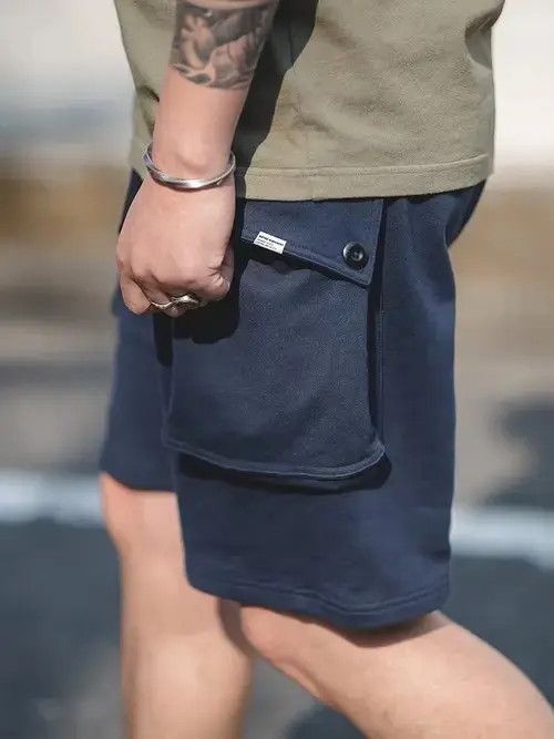 Japanese Brand × Jean 20SS Indigo Union Japan Navy Big Pocket Shorts Size US 32 / EU 48 - 3 Thumbnail