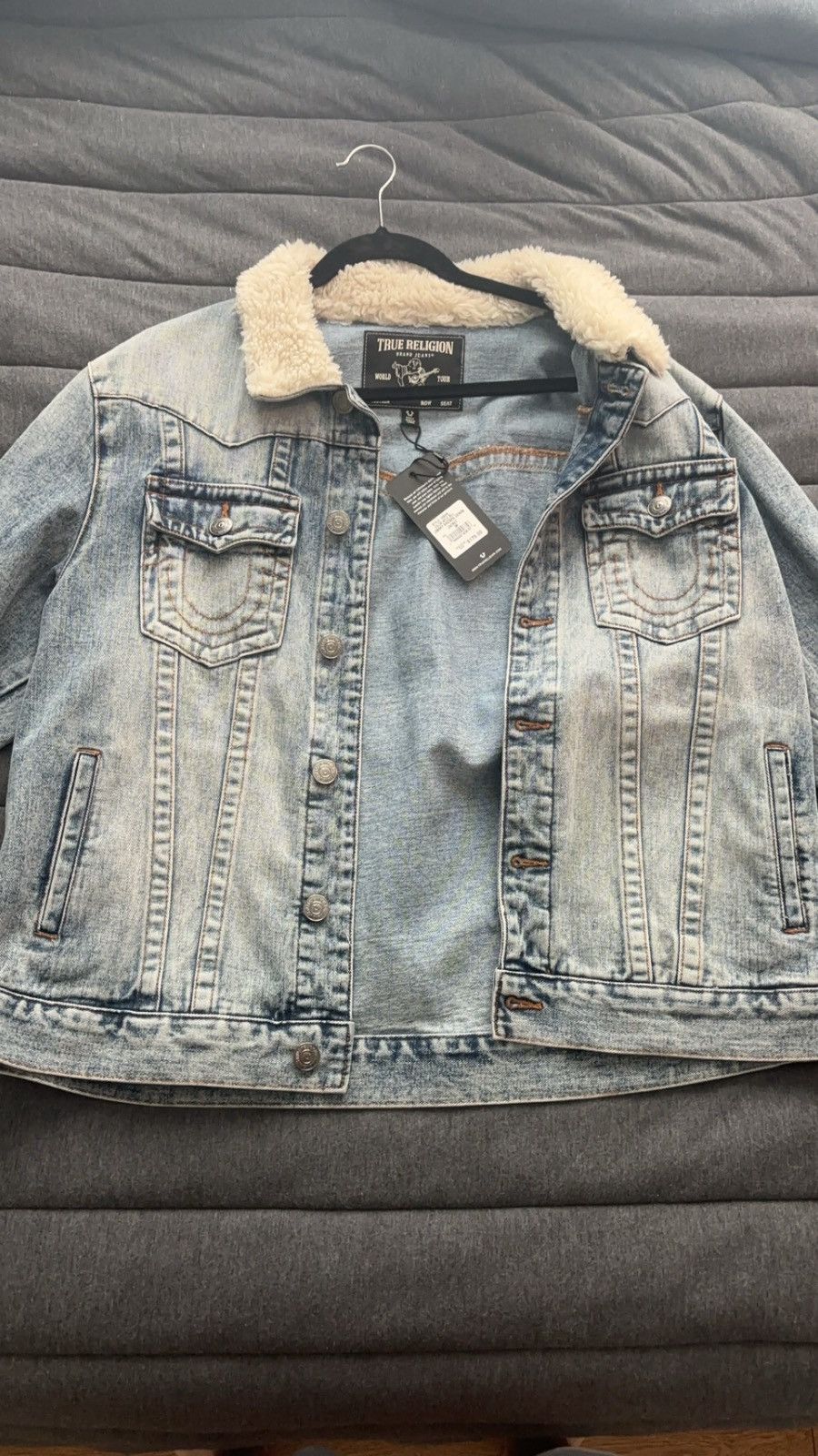 True religion sherpa jean fashion jacket