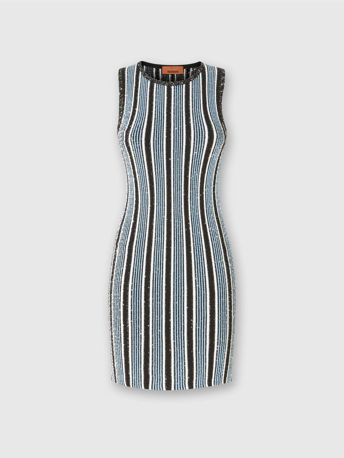 Missoni o1mle0425 Ribbed Sequin Mini-Dress in Multicolor Size S / US 4 / IT 40 - 1 Thumbnail