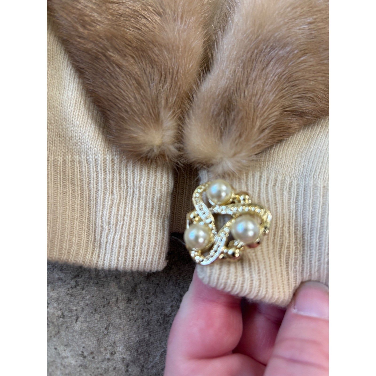 Other Vintage Cameron Classics Cashmere Cardigan Mink Fur Collar Size S / US 4 / IT 40 - 11 Thumbnail