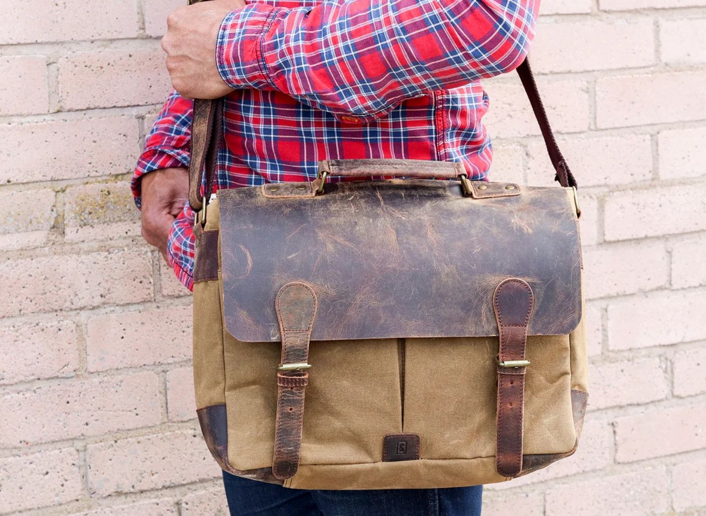 Handmade Scaramanga Leather Bag Briefcase Bag Shoulder Bag Organizer Size ONE SIZE - 5 Thumbnail