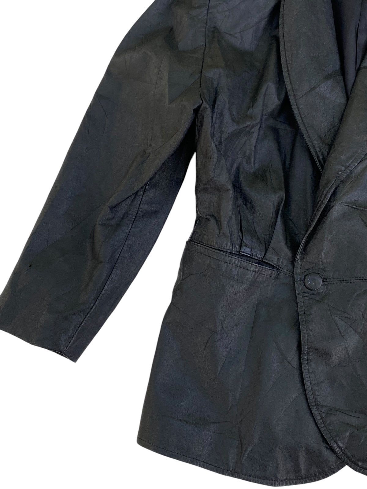 Japanese Brand × Vintage Vtg Leather Jacket Sun Leather Size M / US 6-8 / IT 42-44 - 4 Thumbnail