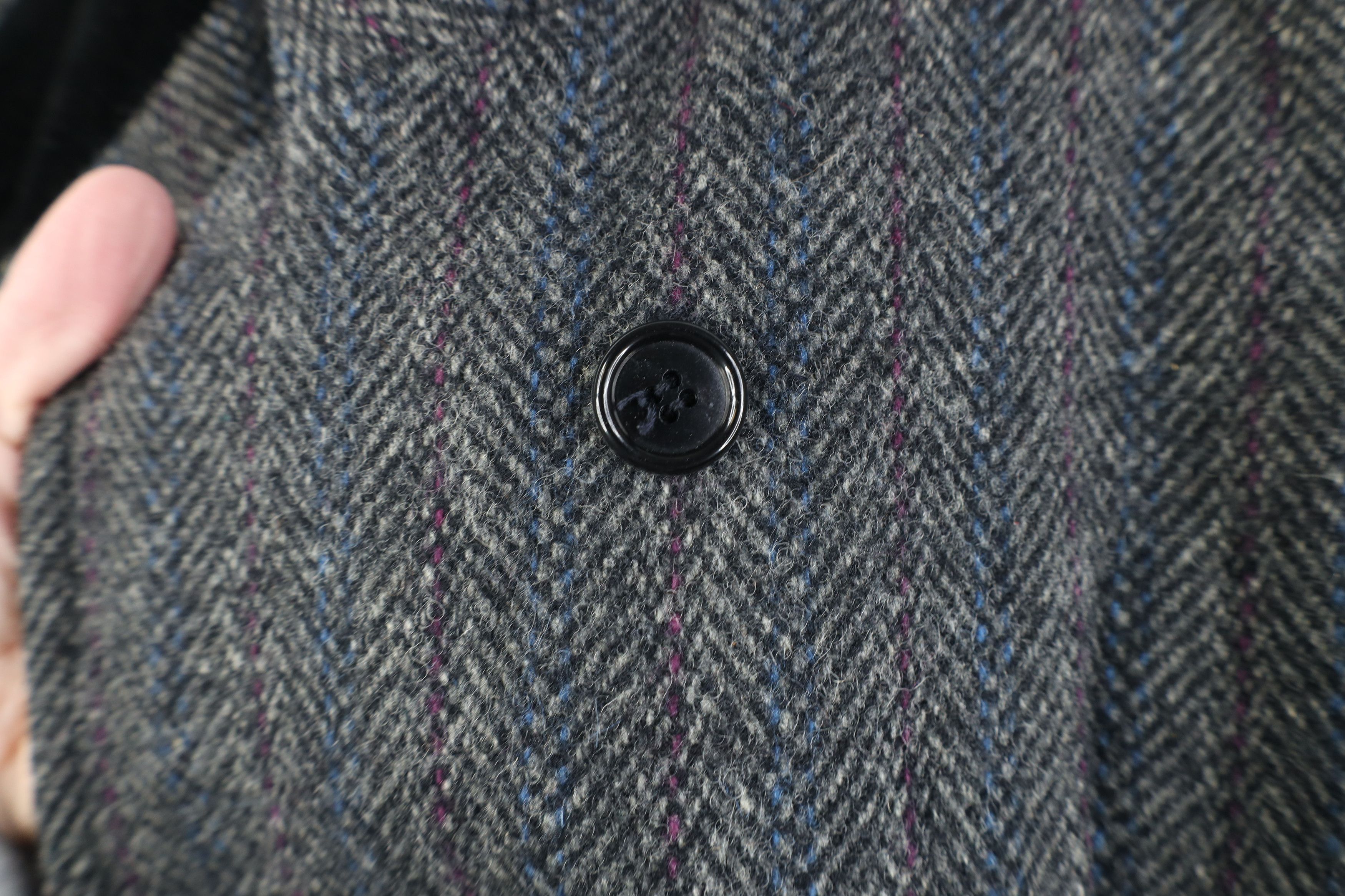 Vintage Vintage 70s Streetwear Wool Tweed Herringbone Overcoat USA Size L / US 10 / IT 46 - 5 Thumbnail