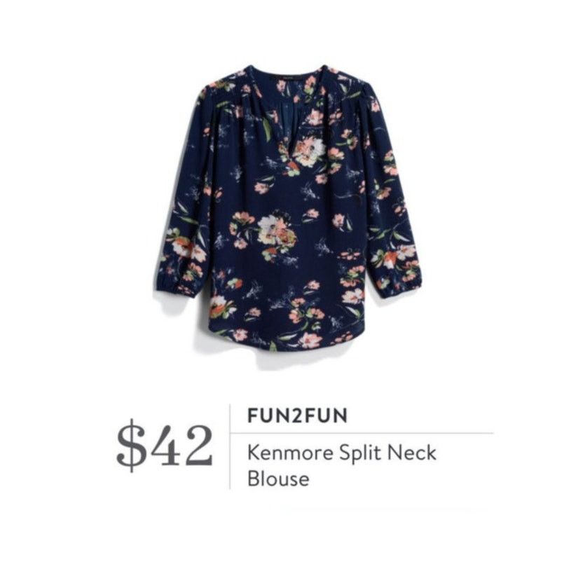 Other Kenmore Split Neck Blouse - Stitch Fix 3/4 Sleeve Floral Top Size S / US 4 / IT 40 - 7 Thumbnail