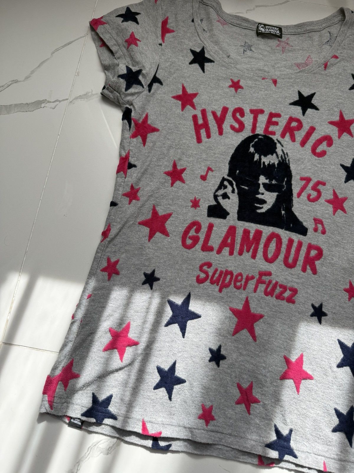 Hysteric Glamour HYSTERIC GLAMOUR SUPER FUZZ RARE STAR 75 Y2K TEE VINTAGE Size S / US 4 / IT 40 - 2 Thumbnail