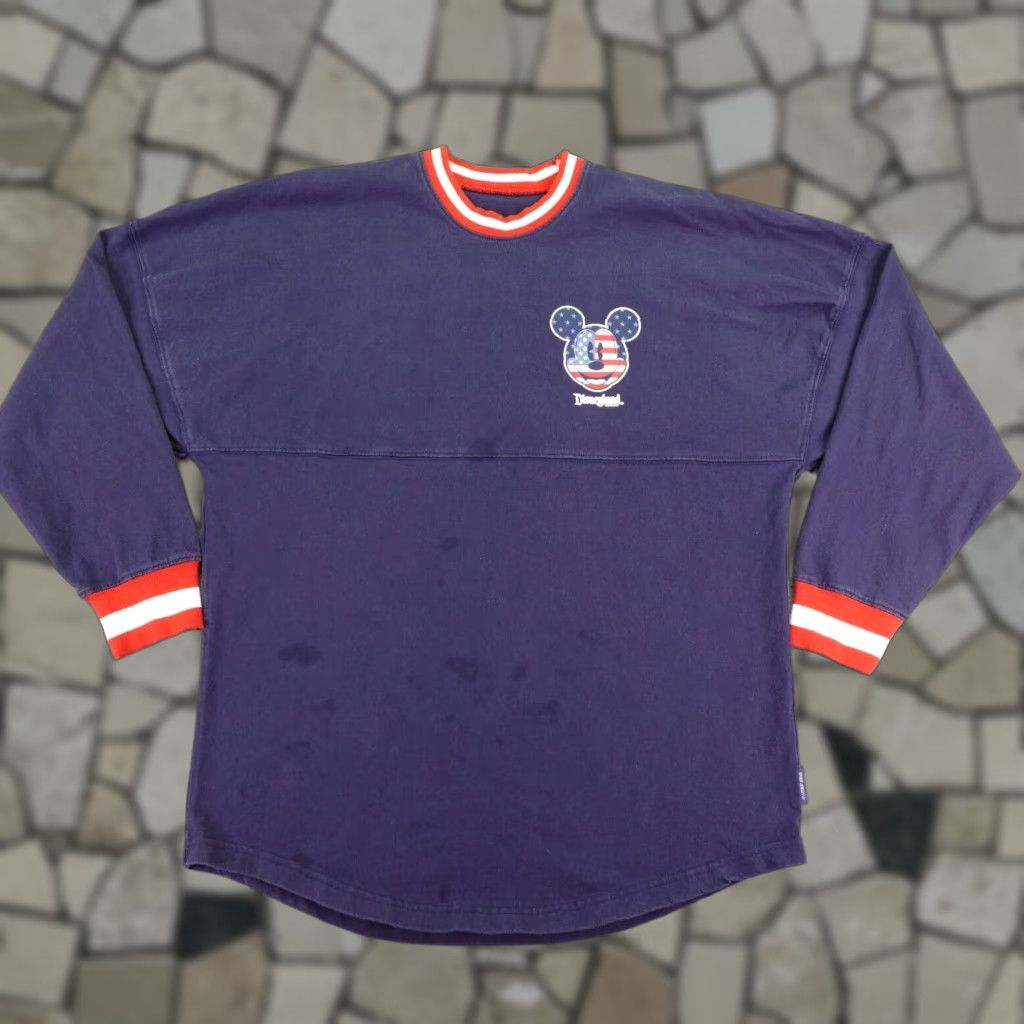 Disney VINTAGE Disney Mickey Mouse Spirit Jersey T-Shirt Men Medium Blue Red Patriotic USA Flag 90s Size US M / EU 48-50 / 2 - 1 Thumbnail