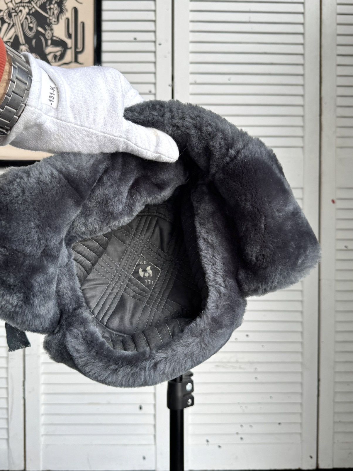 Vintage Vintage Soviet USSR Military Ushanka Fur Hat Cold War 1977 Size ONE SIZE - 10 Thumbnail