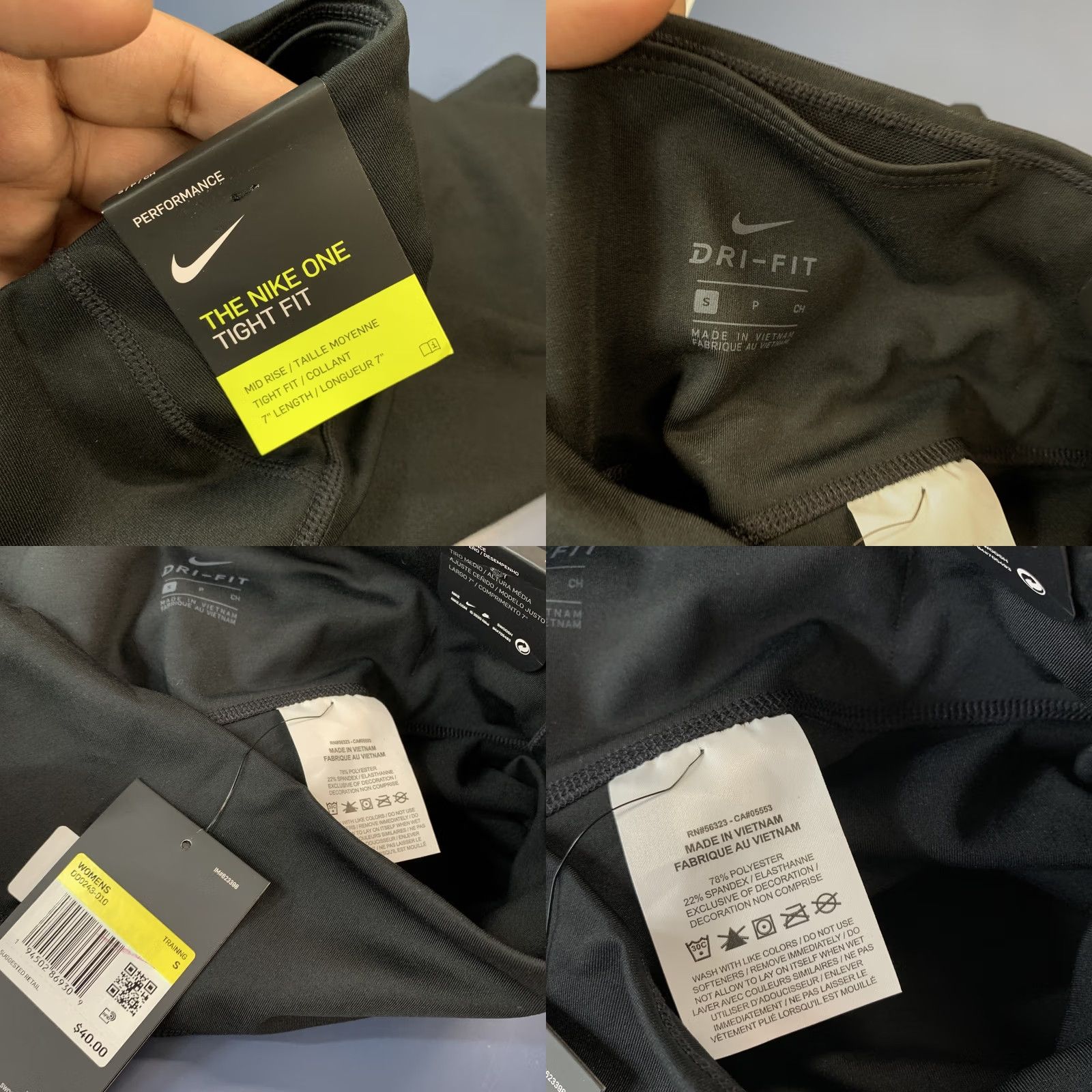 Nike Nike THE ONE Dri-FIT Biker Shorts Black Womens Medium Compression Size 32" / US 10 / IT 46 - 8 Thumbnail