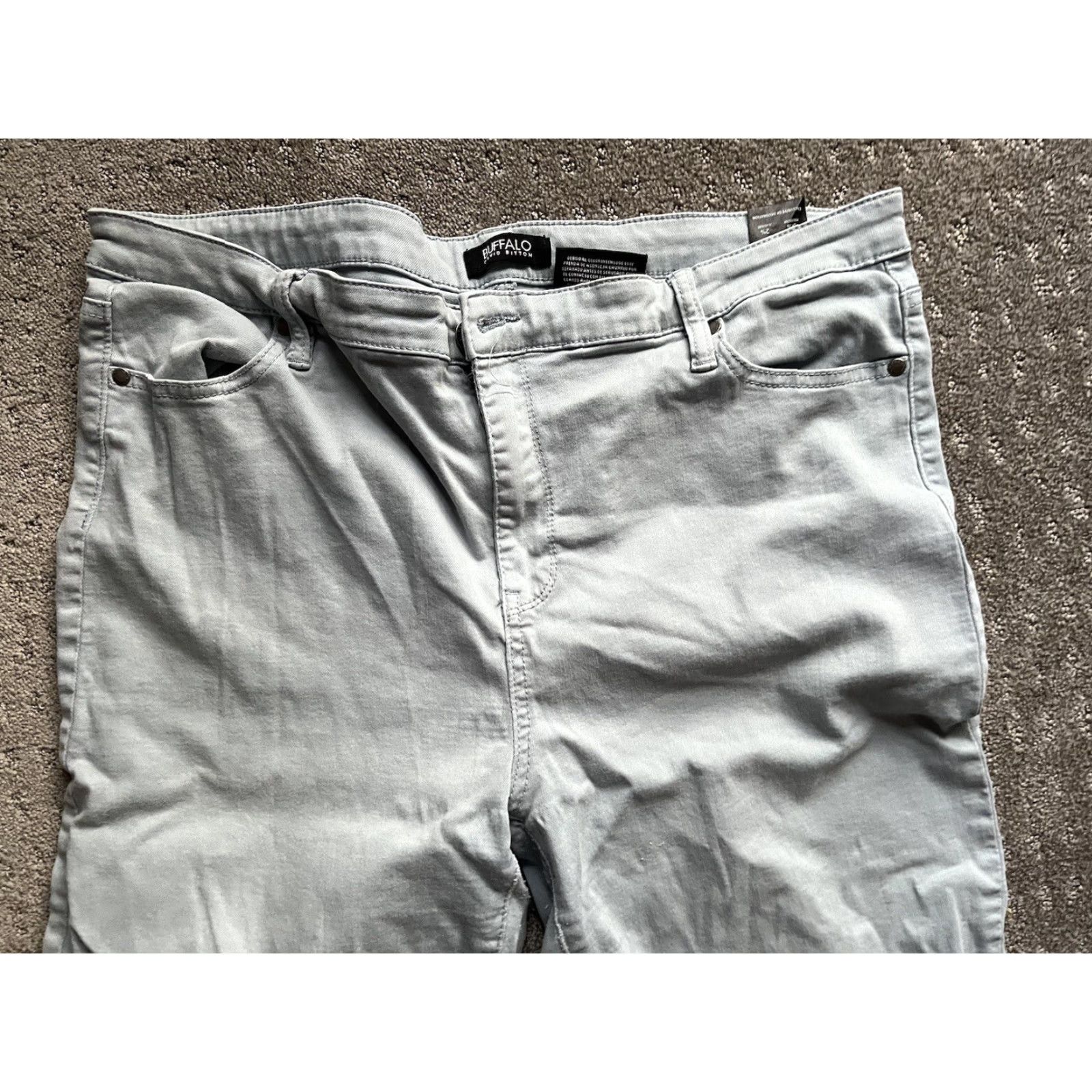 Buffalo David Bitton Buffalo David Bitton Womens 16/36 Blue Havana High Rise Soft Stretch Ankle Pant Size 38" / US 16 / IT 52 - 2 Thumbnail