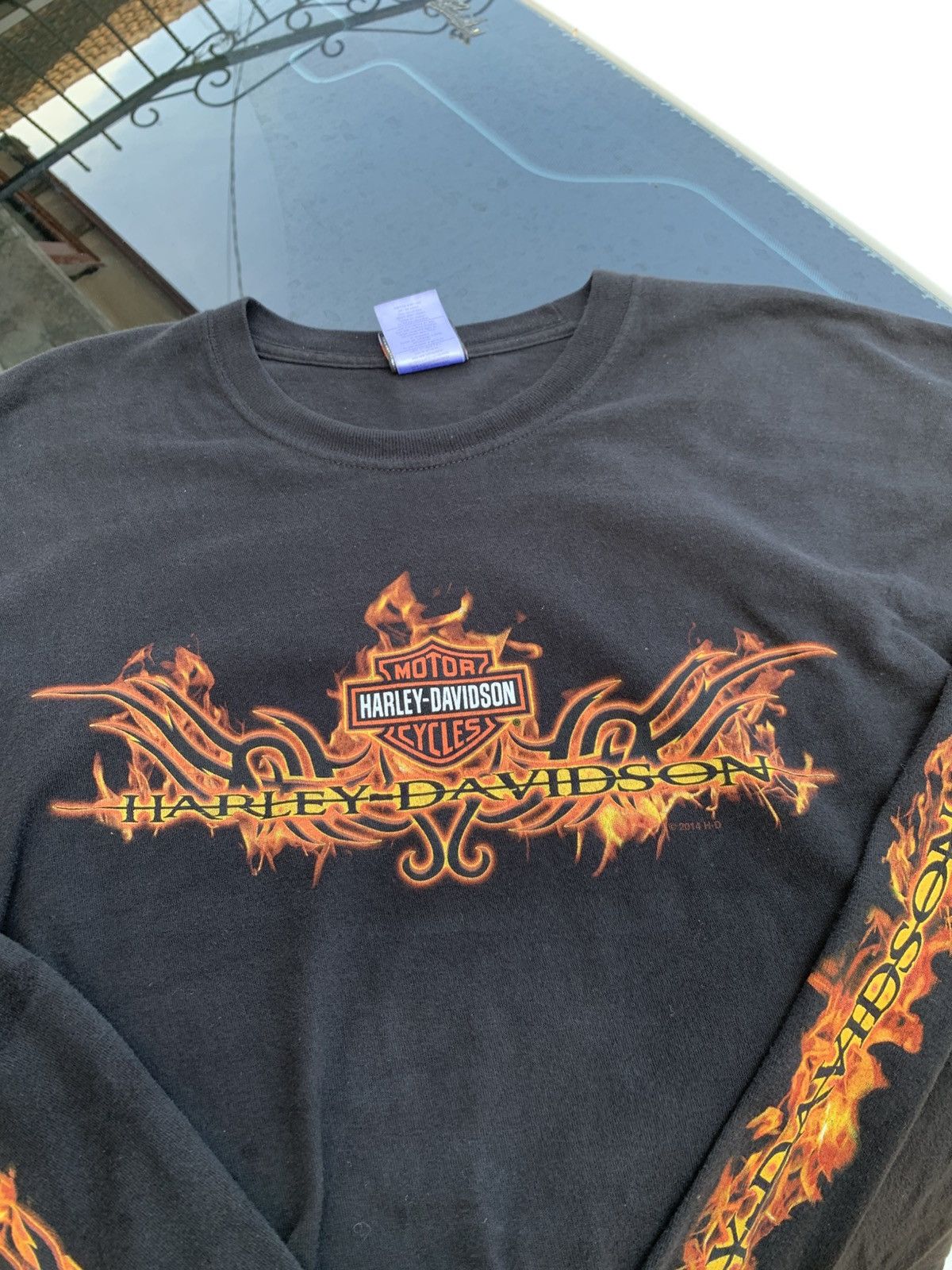 Harley Davidson Harley Davidson Flame Long Sleeve Size US XXL / EU 58 / 5 - 4 Thumbnail