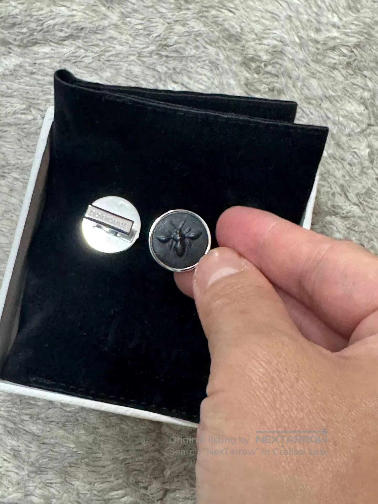 Dior Diorhomme Classic Bee Cufflinks. Size ONE SIZE - 3 Thumbnail
