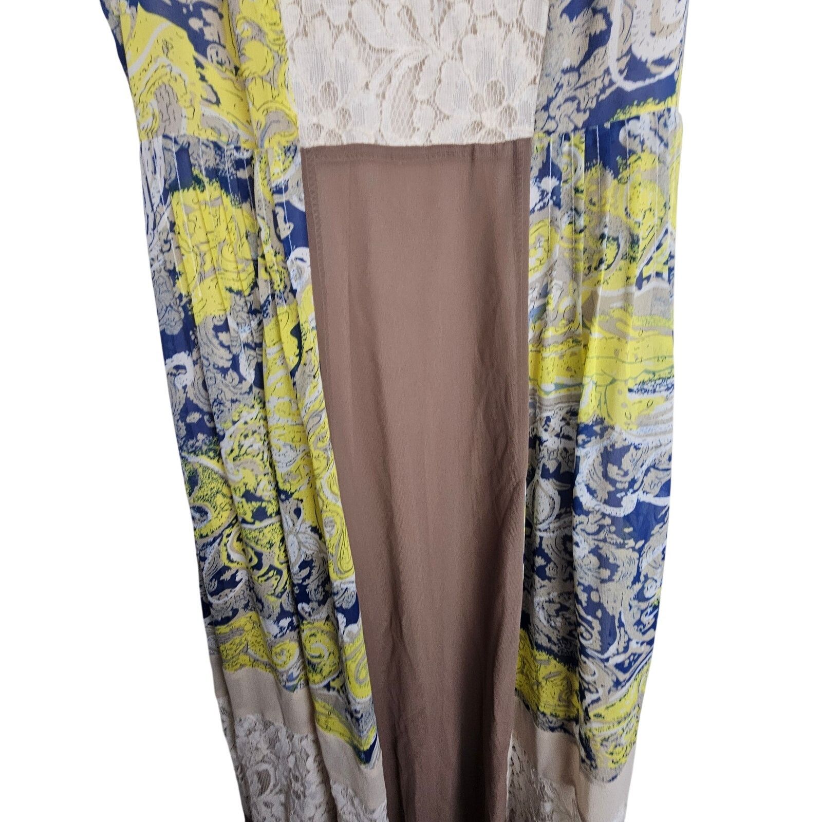 Anthropologie Anthropologie Ryu Womens Patchwork Lace Maxi Dress Sz M Boho Size M / US 6-8 / IT 42-44 - 3 Thumbnail