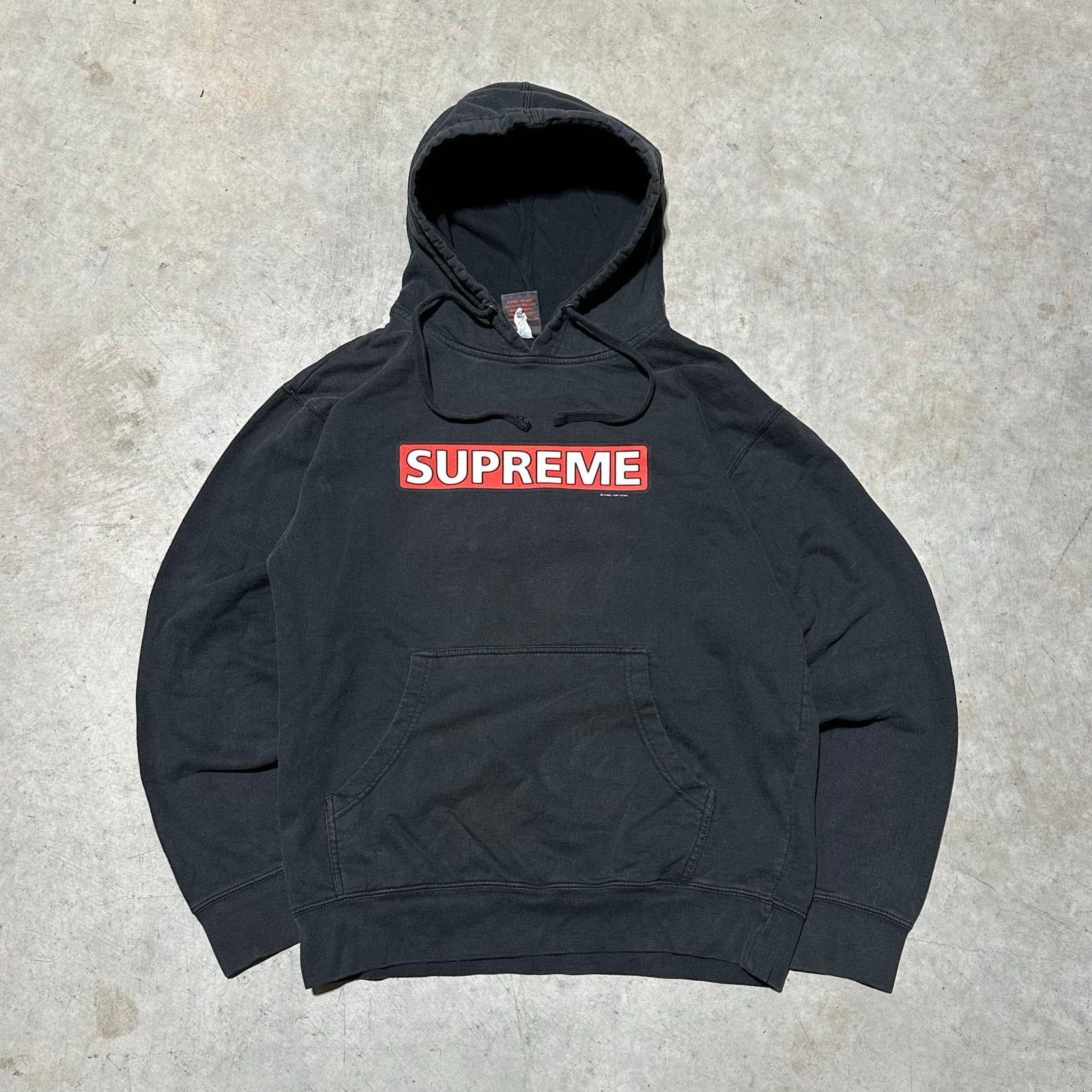 Black and red box logo supreme hoodie online