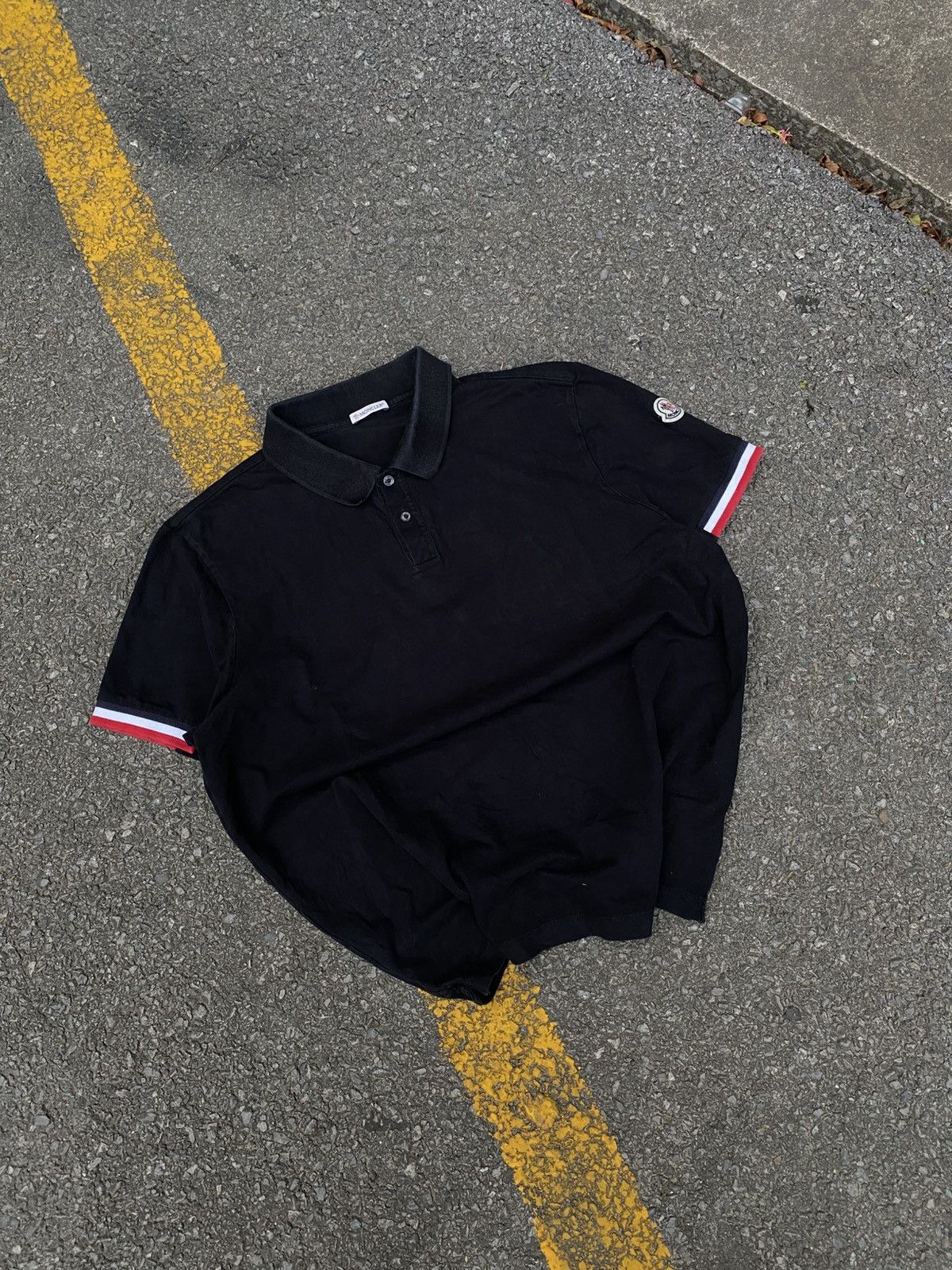 Moncler Moncler Black Polo - Size XXL Size US XXL / EU 58 / 5 - 2 Thumbnail