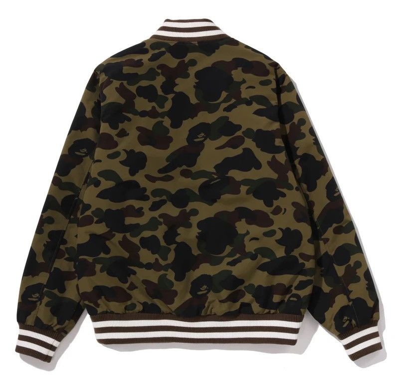 Bape Bape Camo Varsity Jacket Size ONE SIZE - 3 Thumbnail