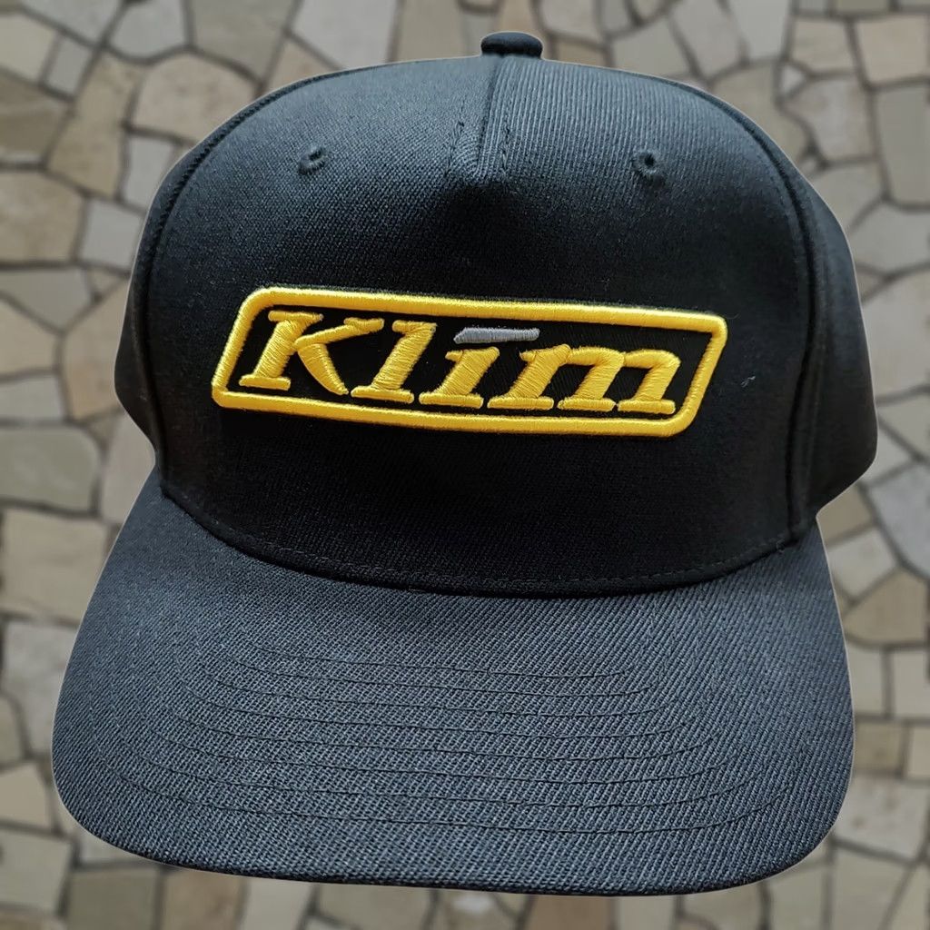 Logo 7 Klim 5 Panel Hat Black Yellow Snapback OS Adjustable Embroidered Logo Motocross Mens Hat Size ONE SIZE - 1 Thumbnail