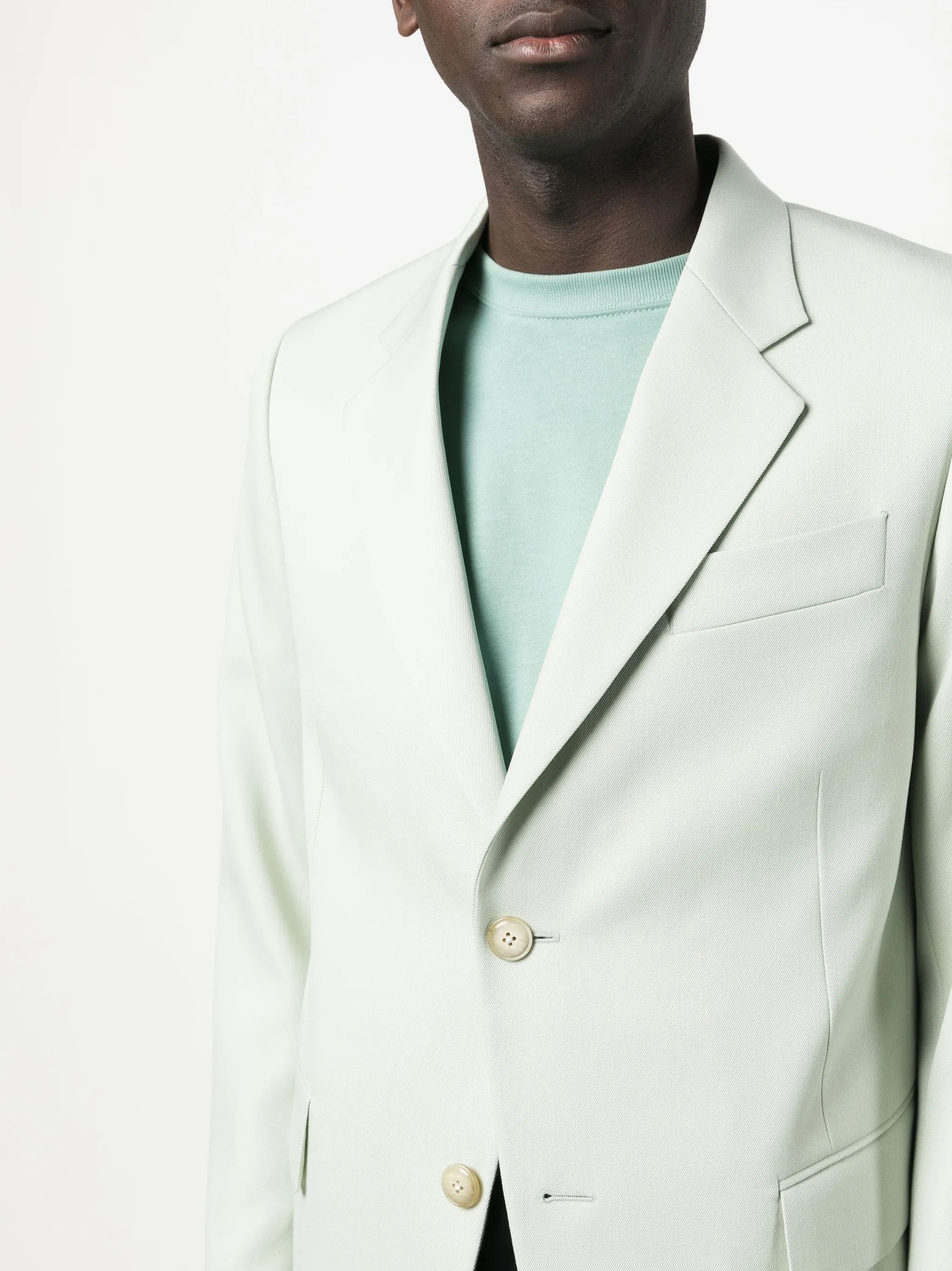 Lanvin o1y0225 Single-Breasted Blazer in Light Green Size US M / EU 48-50 / 2 - 3 Thumbnail