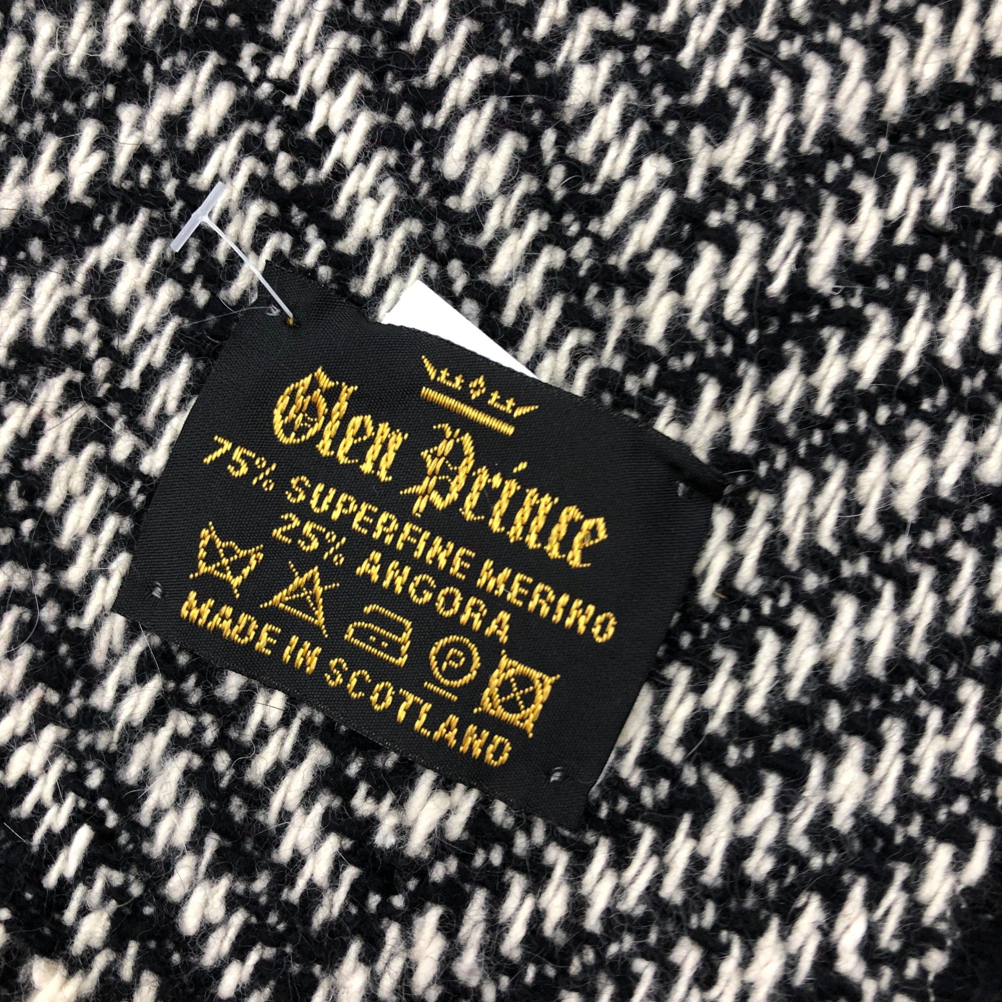 Japanese Brand Vintage Glen Prince Scarf Muffler Merino Wool Angora Scarves Size ONE SIZE - 4 Thumbnail