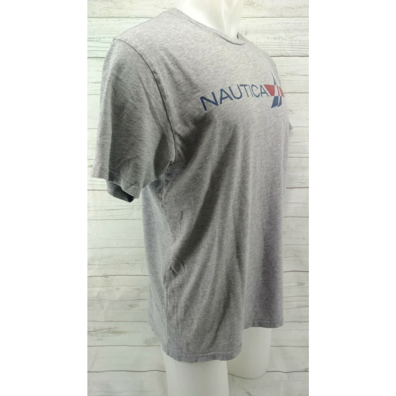 Nautica Nautica Sportswear N83 Gray Shirt Men’s Large T-Shirt Short Sleeve Solid Basic Tee Regular Fit Size US L / EU 52-54 / 3 - 4 Thumbnail