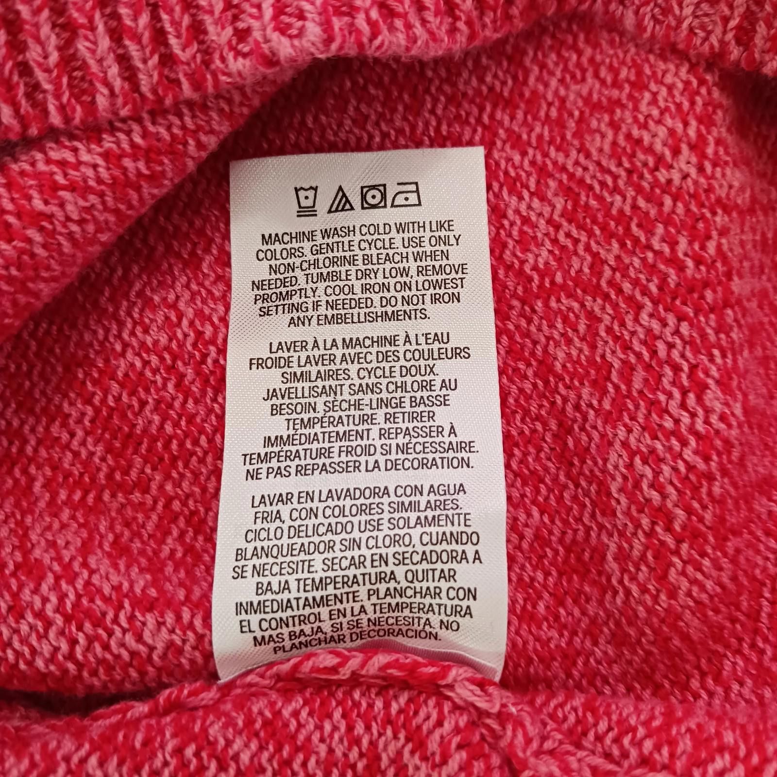 Designer Calvin Klein Jeans Women's Pink Cotton Logo Sweater L(12/14) Size L / US 10 / IT 46 - 4 Thumbnail