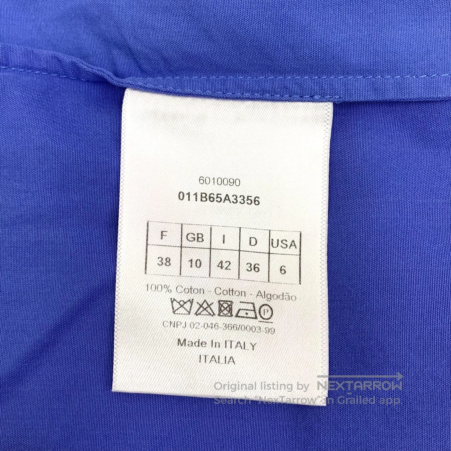 Dior Dior Blue Bee Embroidery Cotton Shirt. Size US M / EU 48-50 / 2 - 7 Thumbnail