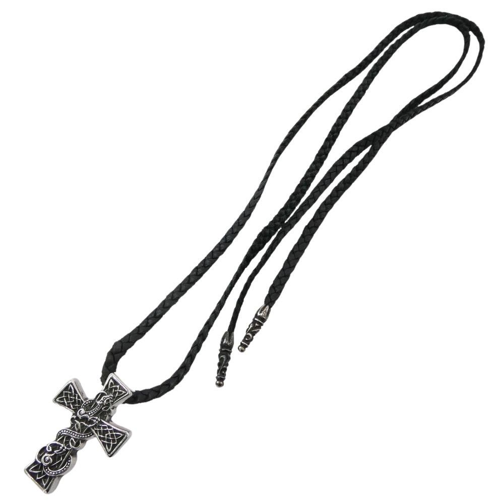 Chrome Hearts Chrome Hearts Celtic Cross Leather Necklace Size ONE SIZE - 1 Thumbnail