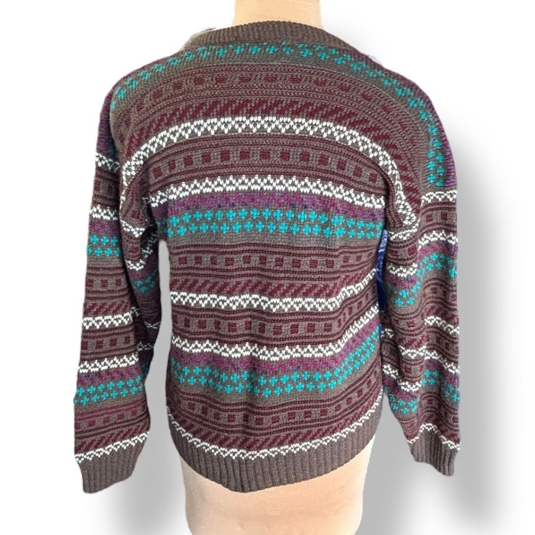 Vintage Vintage Scandia Brown Fair Isle Crewneck Sweater USA Made Size US M / EU 48-50 / 2 - 6 Thumbnail
