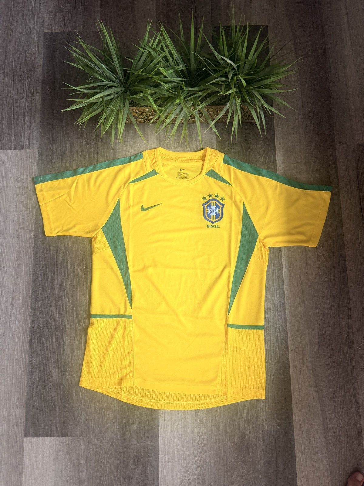 Brazil 2002 World Cup Jersey Home Retro Soccer Footbal Shirt
