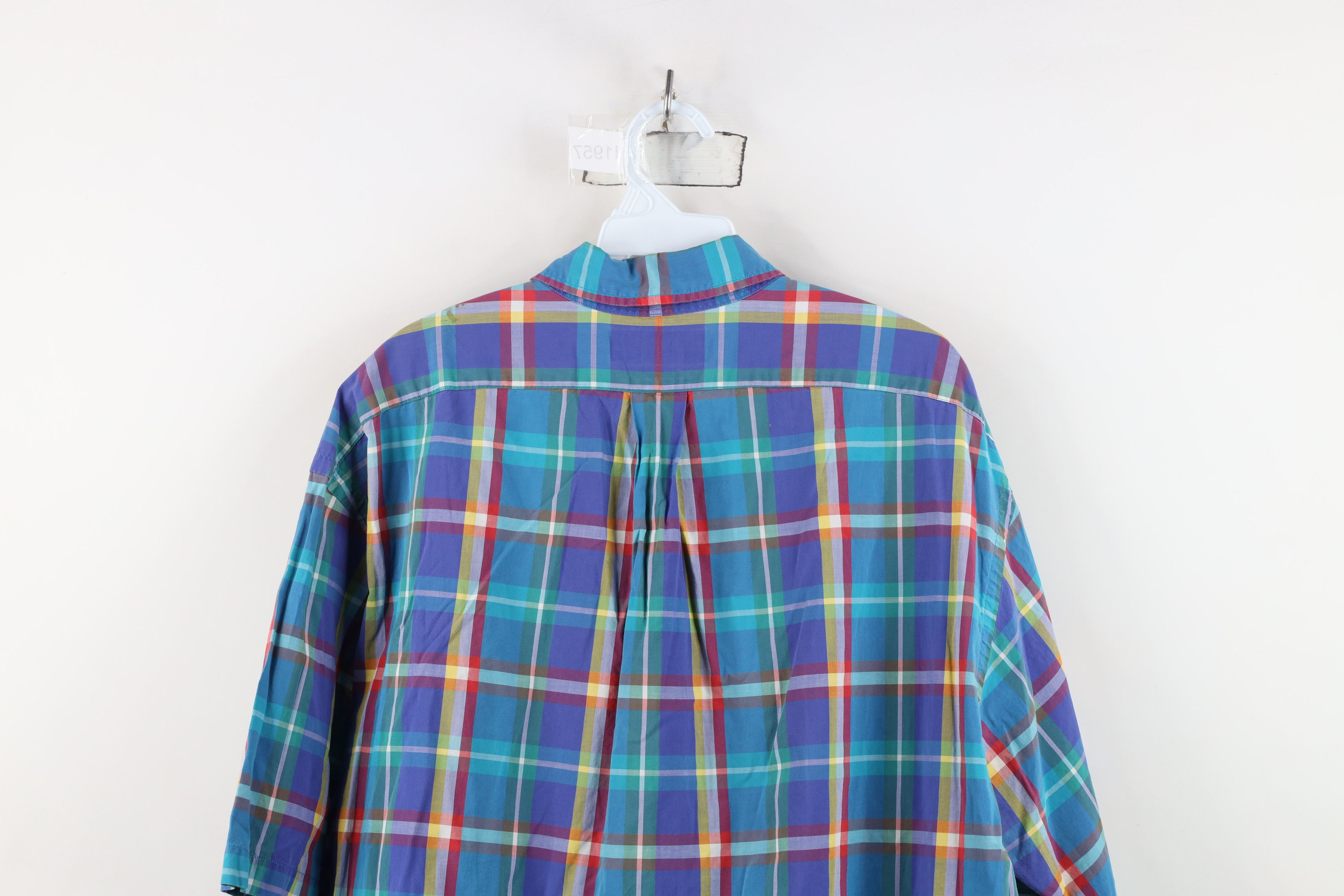Ralph Lauren Vintage 90s Ralph Lauren Plaid Short Sleeve Button Shirt Size US XL / EU 56 / 4 - 13 Thumbnail