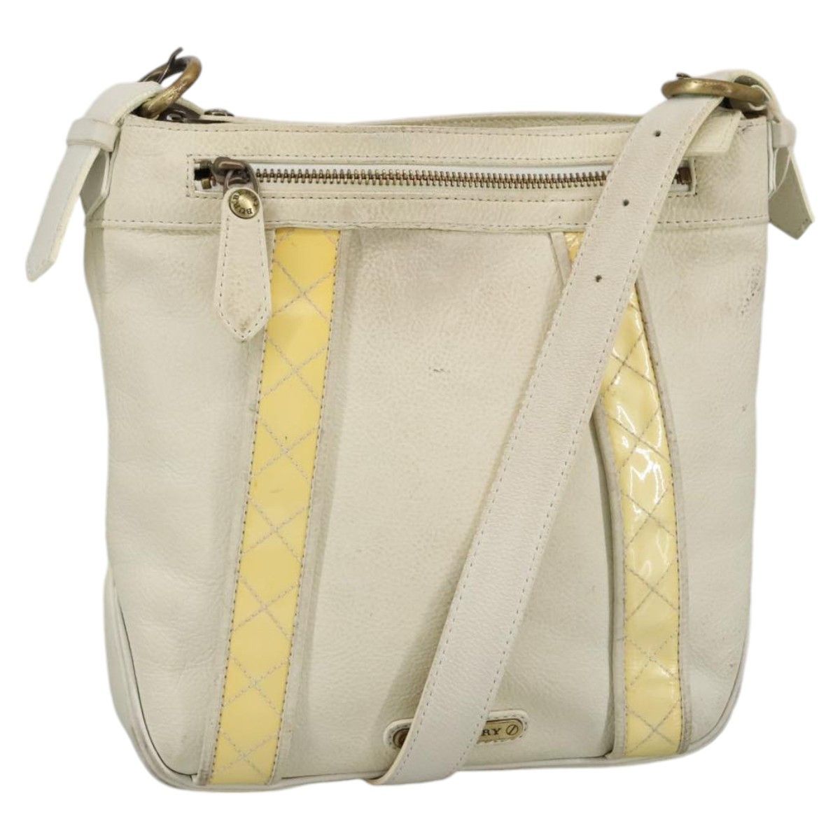 Burberry Shoulder Bag Leather White Auth Ti2266, Women's