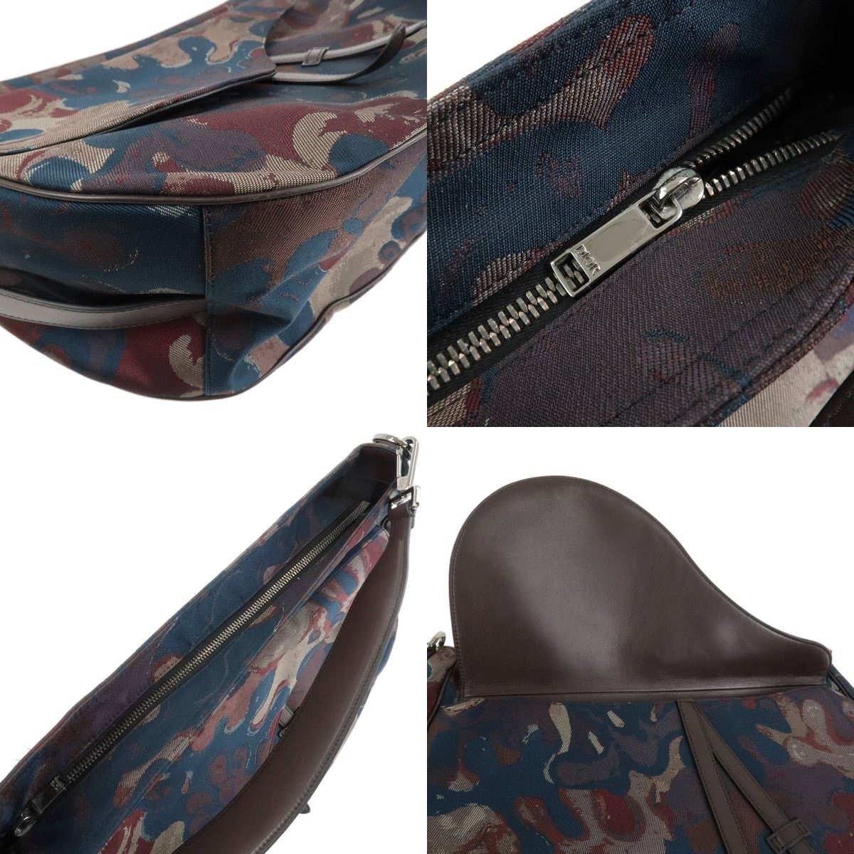 Christian Dior Monsieur Christian Dior Saddle Flap Messenger Bag Canvas Multicolor Size ONE SIZE - 4 Thumbnail